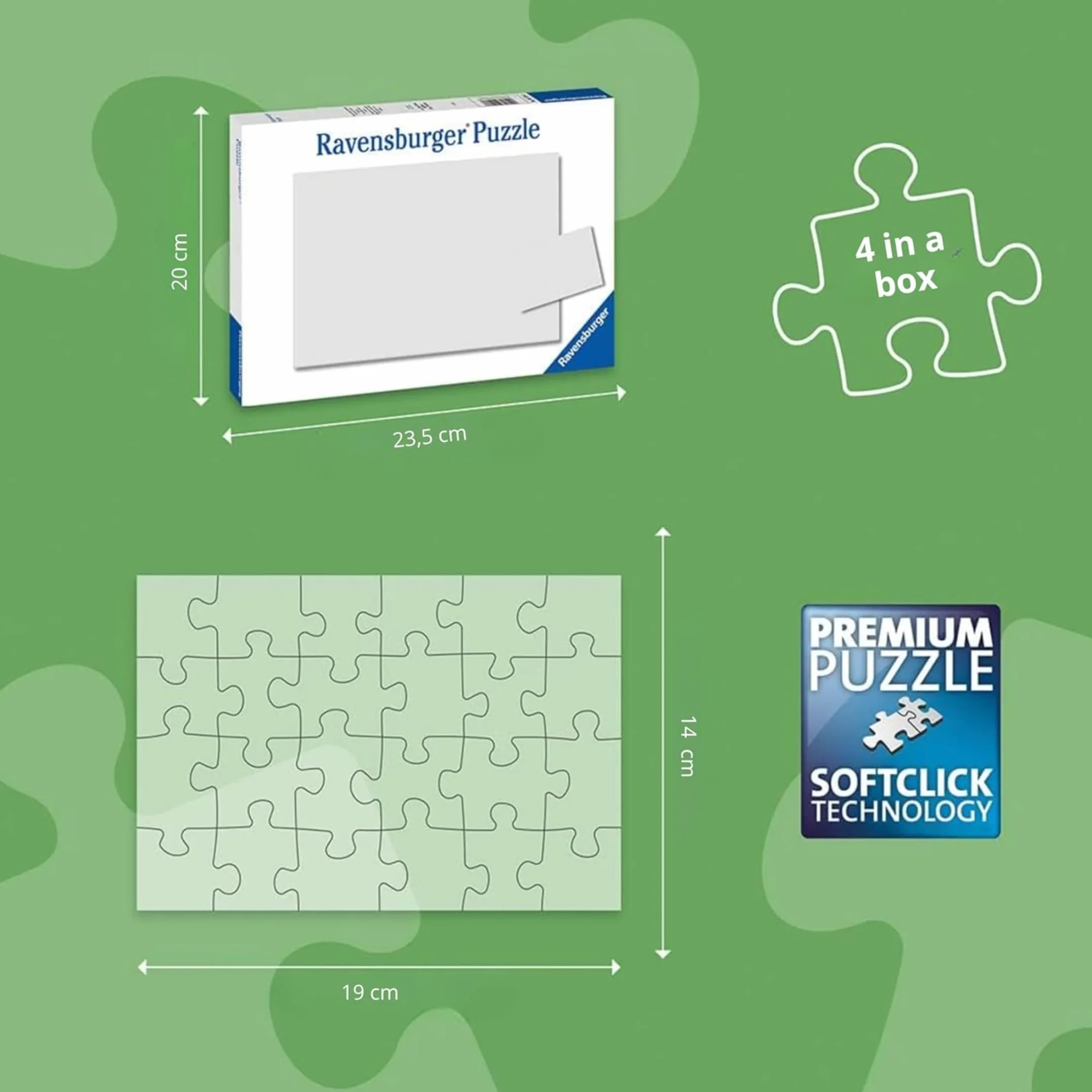 Ravensburger Super Mario 4 in a box Puzzle 3 Años O Más 12-16-20-24 Piezas Rompecabezas Niños 19x14cm