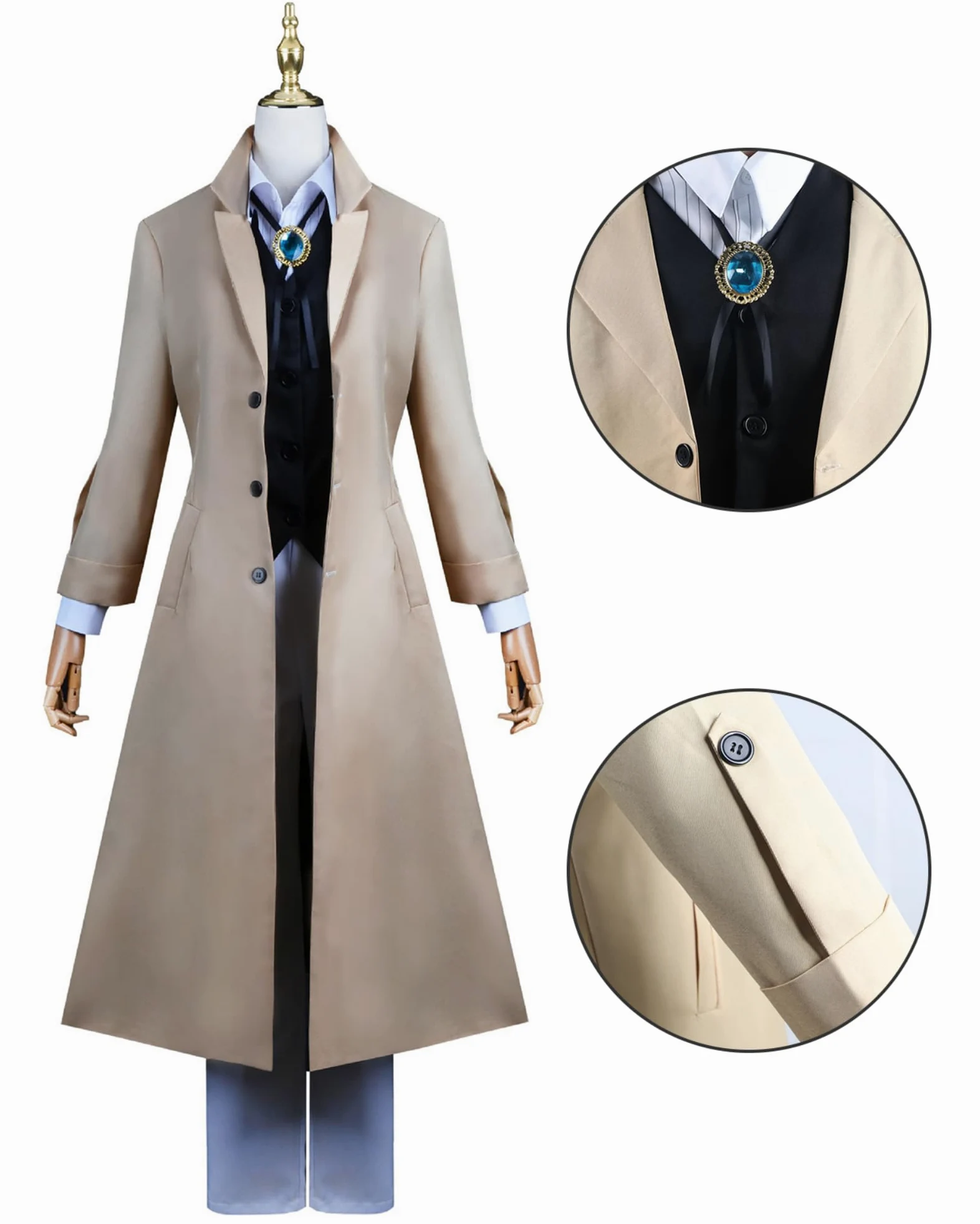 Bungo Stray Dogs Cosplay Dazai Osamu Cosplay Anime Cosplay Dazai Osamu Disfraz Carnaval Disfraz Bungo Stray Dogs Disfraces para todos los personajes