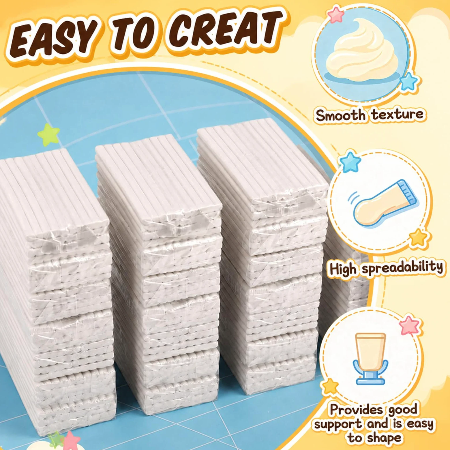 Yinder Arcilla polimérica para horno de 25 libras, color blanco con 25 herramientas de cerámica, arcilla no tóxica para modelar, figuras, miniaturas, joyas, proyectos de cerámica, artes para adultos