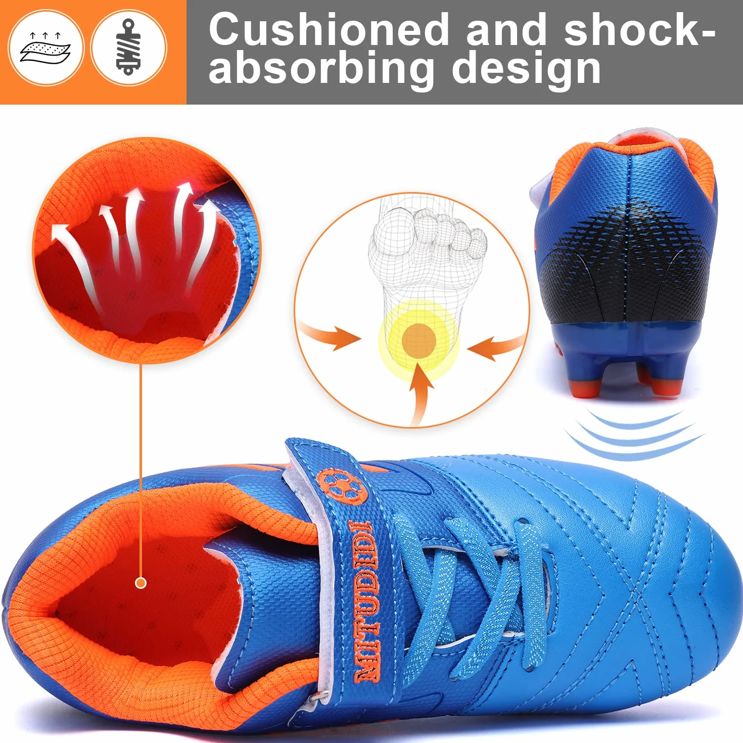 Botas de Fútbol FG/AG Niño Niña Zapatillas de Entrenamiento Unisex 28-37