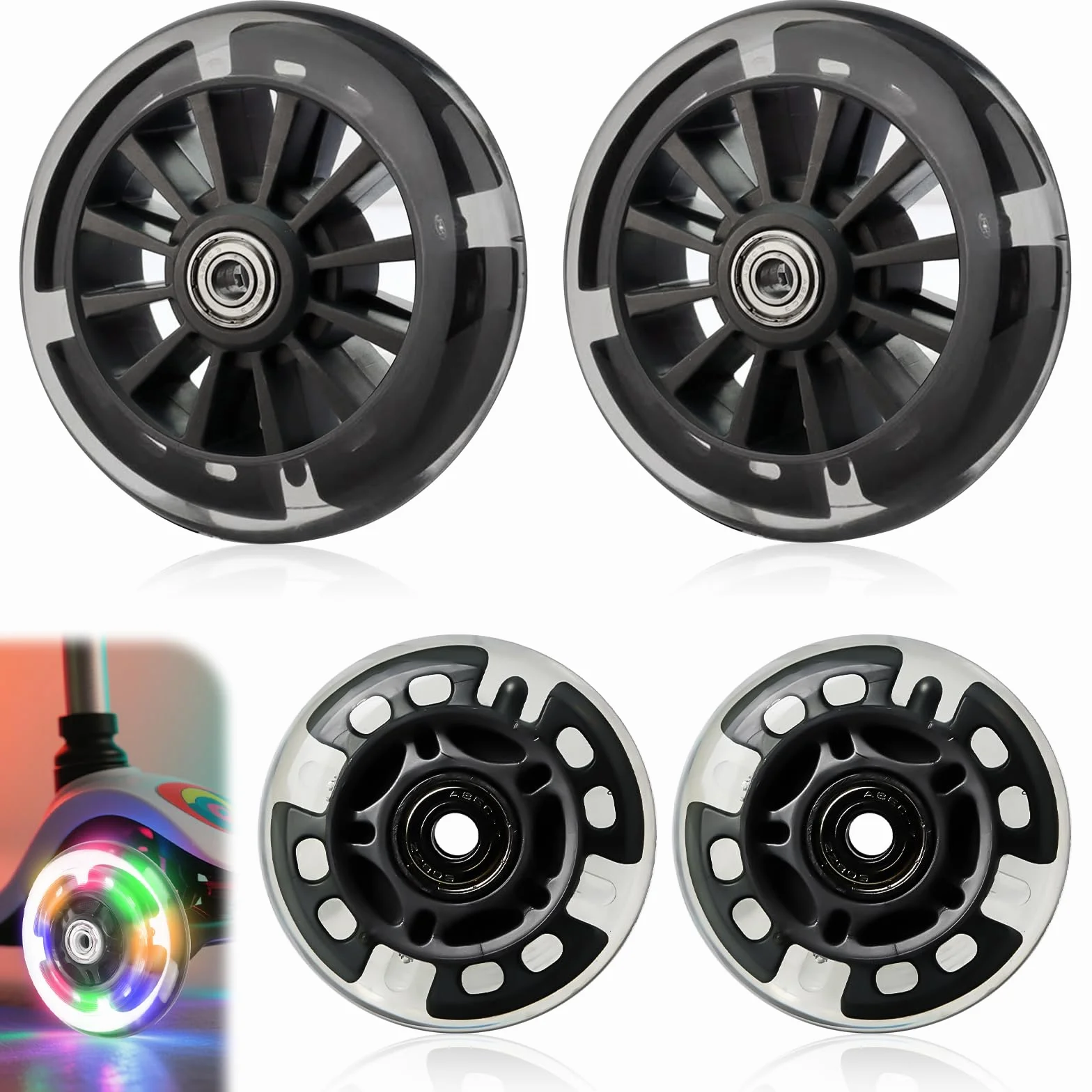 Ruedas de repuesto para scooter 120 mm 80 mm 4 ruedas acrobacias