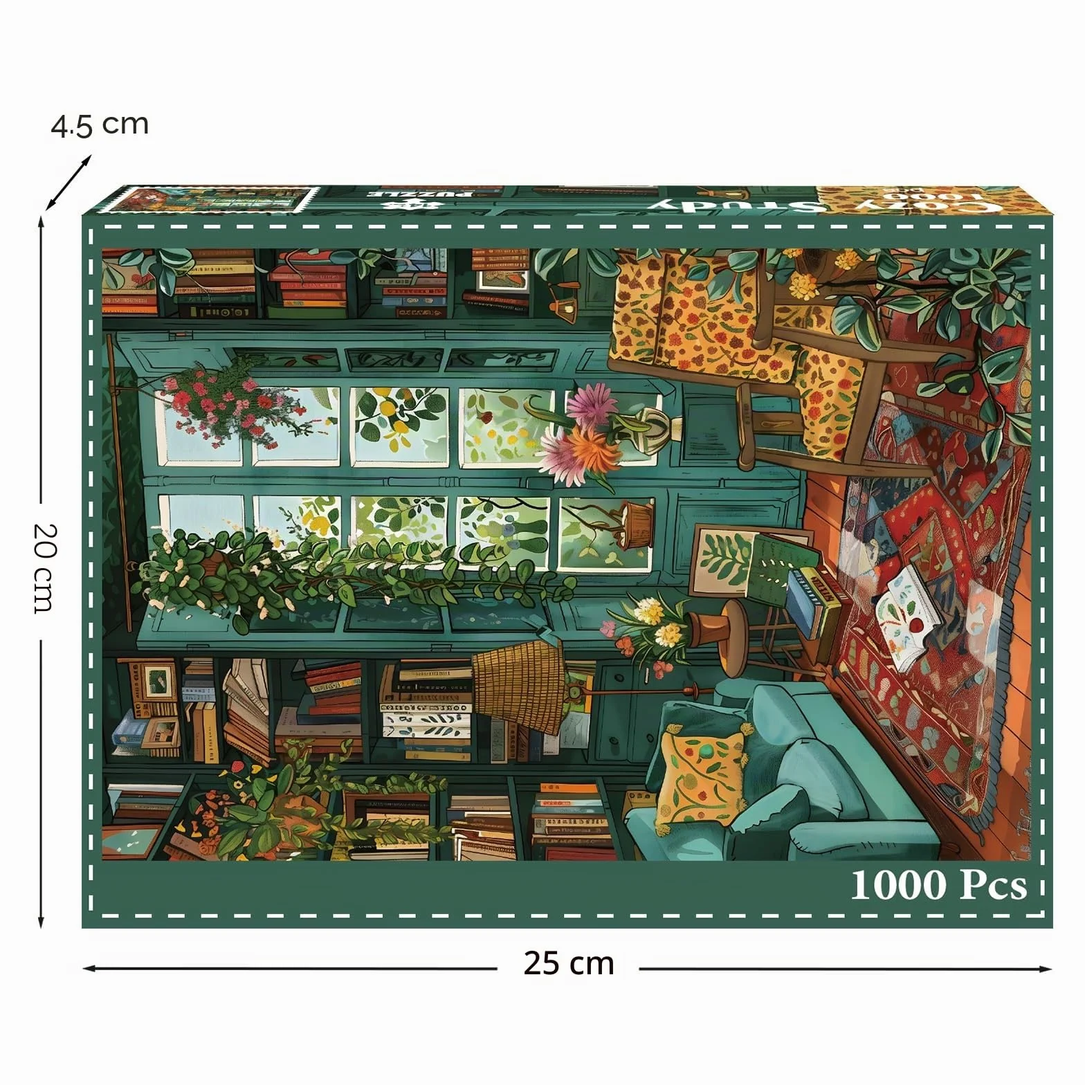 Rompecabezas de estudio acogedor para adultos de 1000 piezas, 70 cm x 50 cm, estilo Clásico, cartón de, rompecabezas jigsaw para adultos