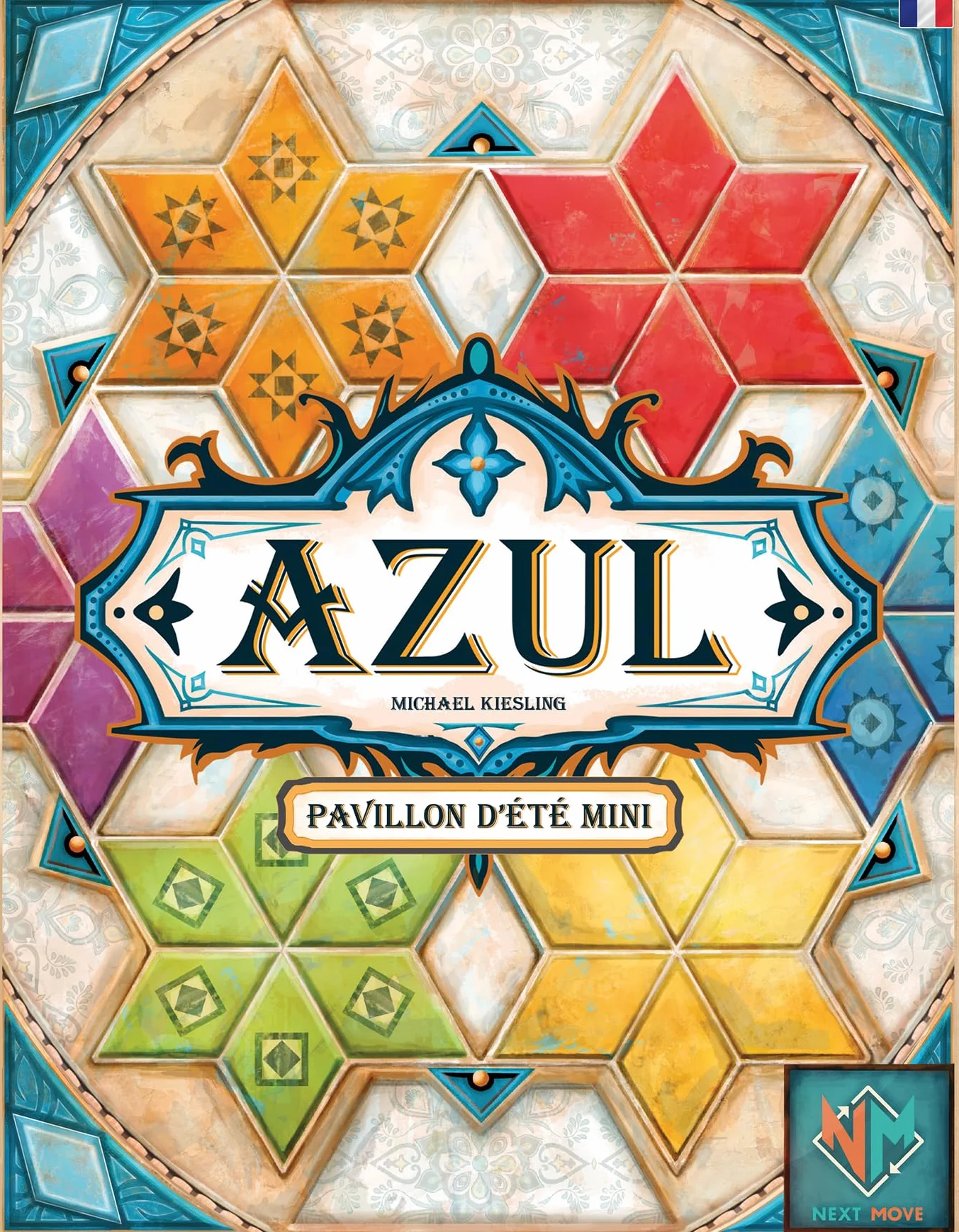NEXT MOVE Asmodee Azul: PAVILLON D'Ete Mini - Juegos de Mesa - Juego de Viaje - Familia y Niños a Partir de 8 años - de 2 a 4 Jugadores - Versión Francesa