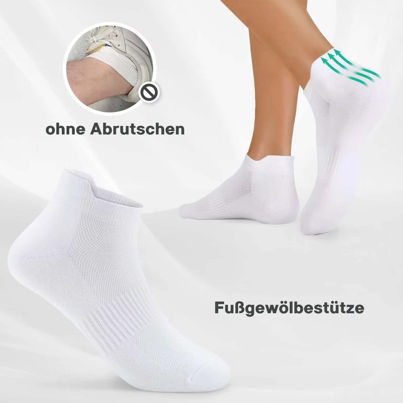 YouShow Calcetines Tobilleros Deporte Algodón Running 10 Pares