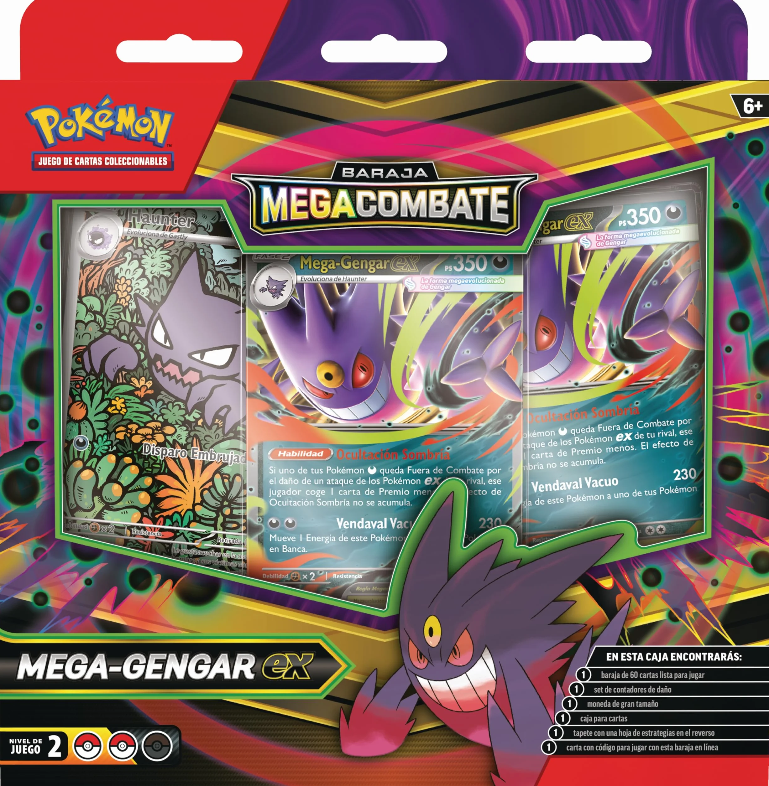 Pokémon: Baraja Megacombate de Mega-Gengar ex de JCC Pokémon (1 baraja de 60 Cartas Lista para Jugar)