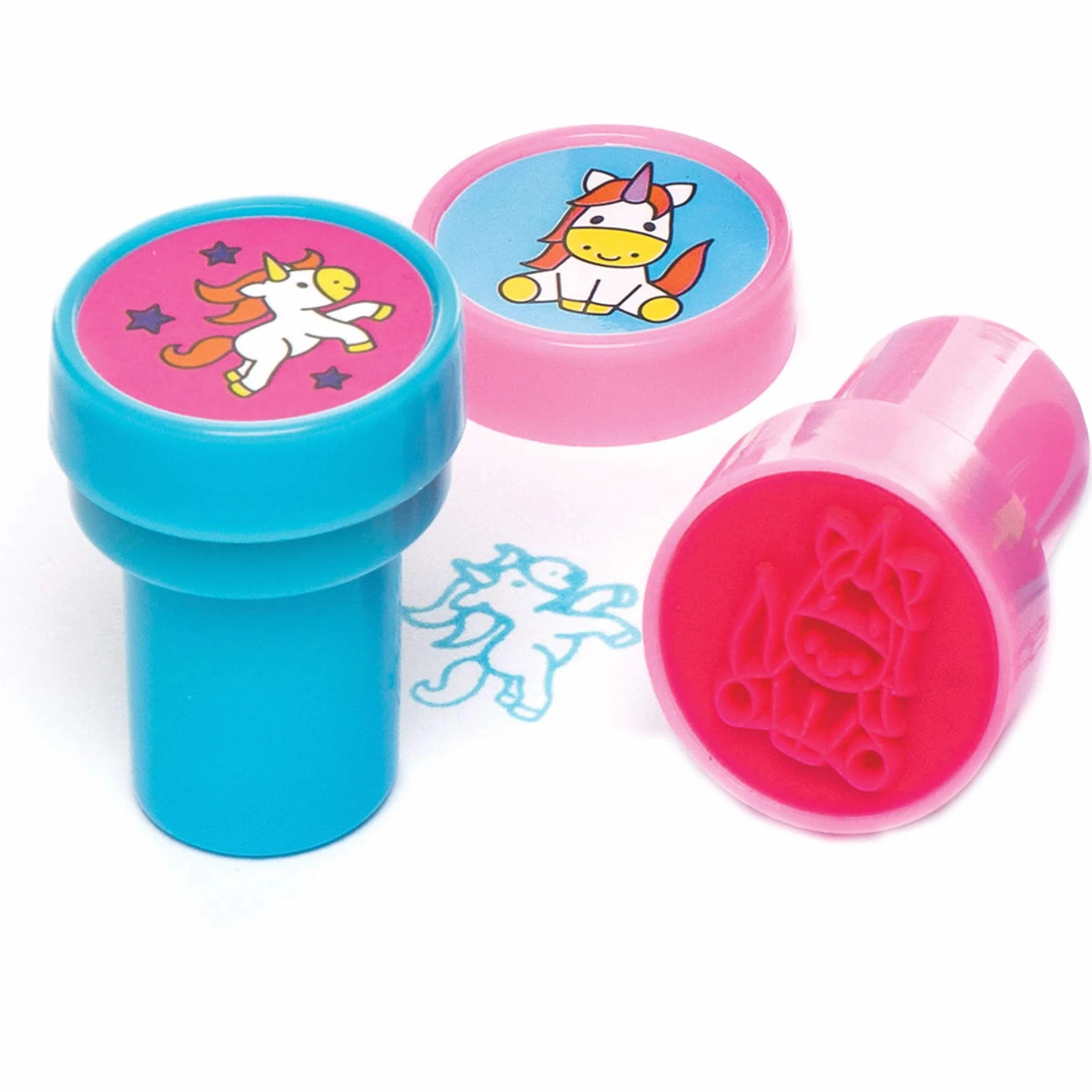 Baker Ross- Sellos de Unicornios con entintado automático (Pack de 10) para Crear Decoraciones y Manualidades