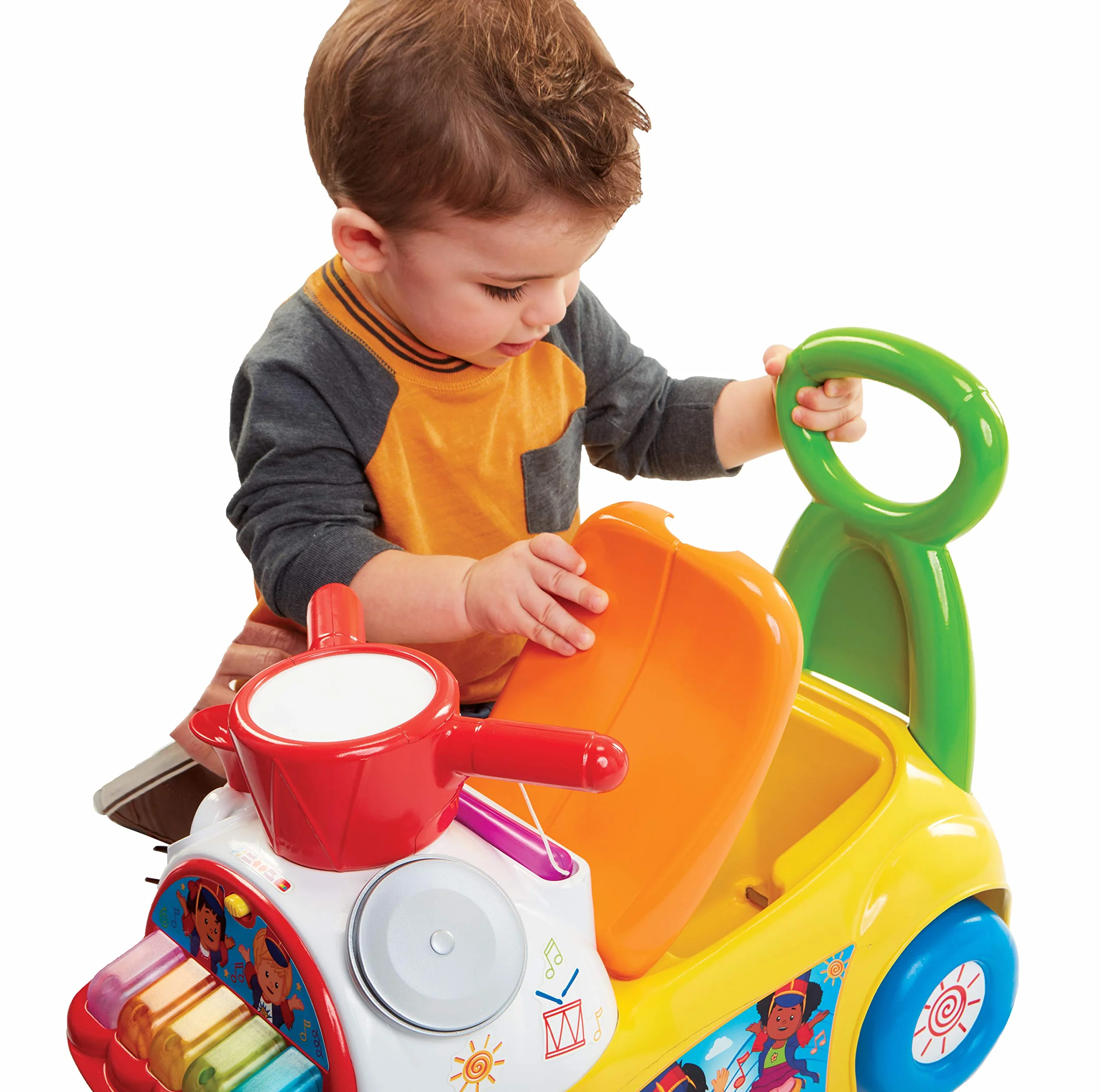 Fisher Price – Correpasillos Musical con Botones Interactivos – Correpasillos con Sonidos y Luces Incluidas – Ruedas Extra Anchas para una Mayor Estabilidad y Seguridad - para Bebes 1 Año +