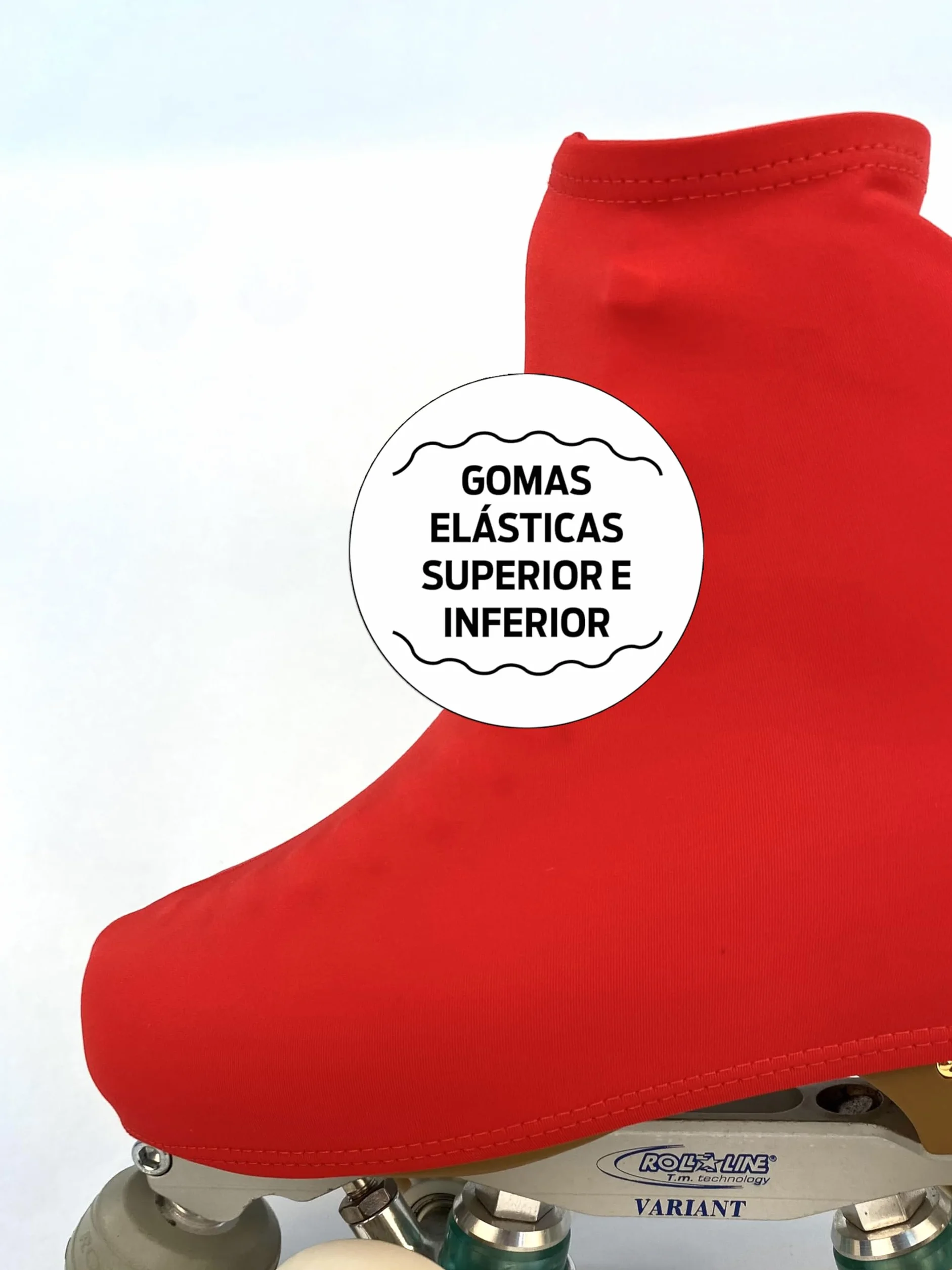 CRLSPORT Cubre patín para niña y Mujer, Funda Patín Skate, 180 Densidad, Talla Universal, Color Rojo