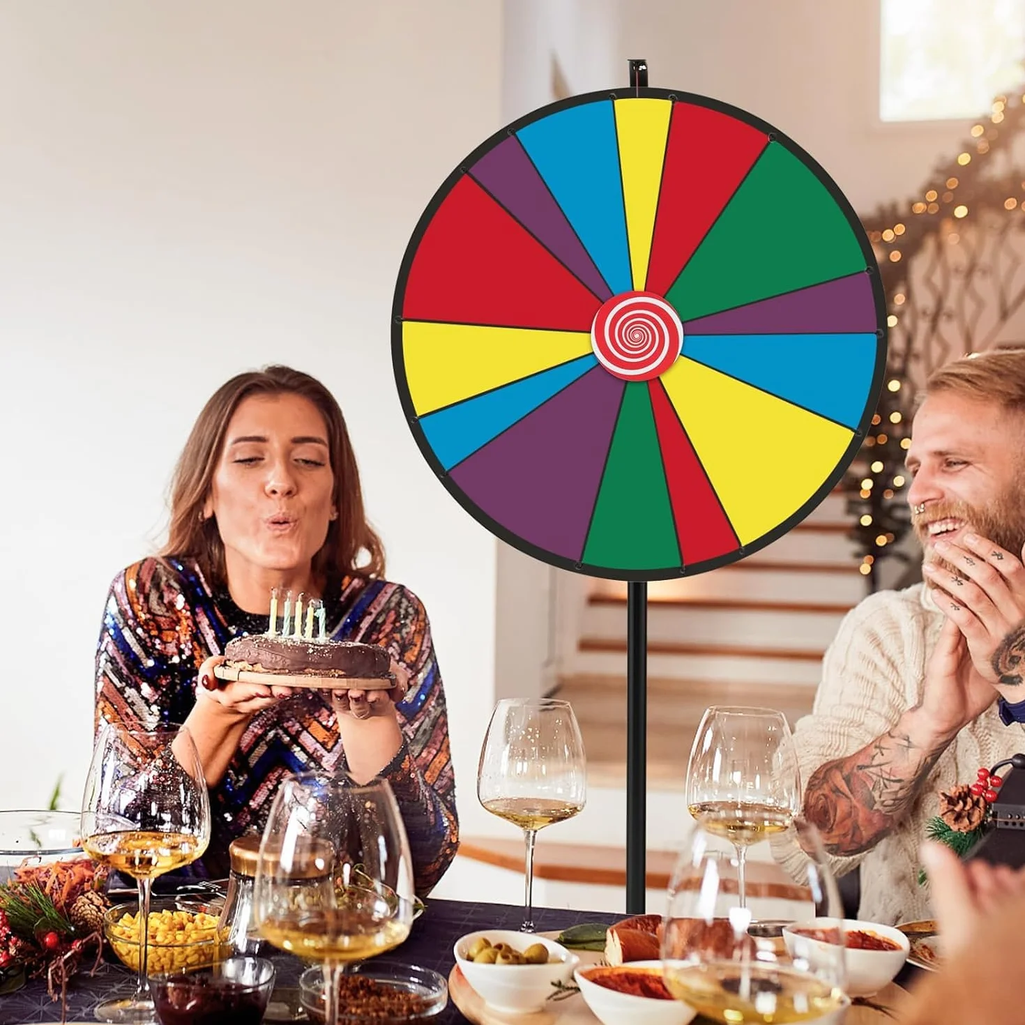 SOARS Ruleta de la Suerte 30 Pulgadas con Soporte Ventosas y Marcadores