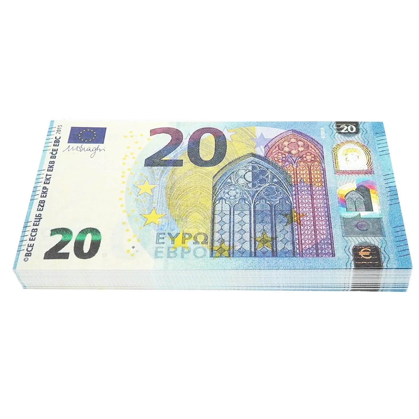 EIGHT4TWO® 100 Piezas de 20 de Dinero Juguete - Billetes de 20 con tamaño al 125% Dinero Real - (100x20-125%)