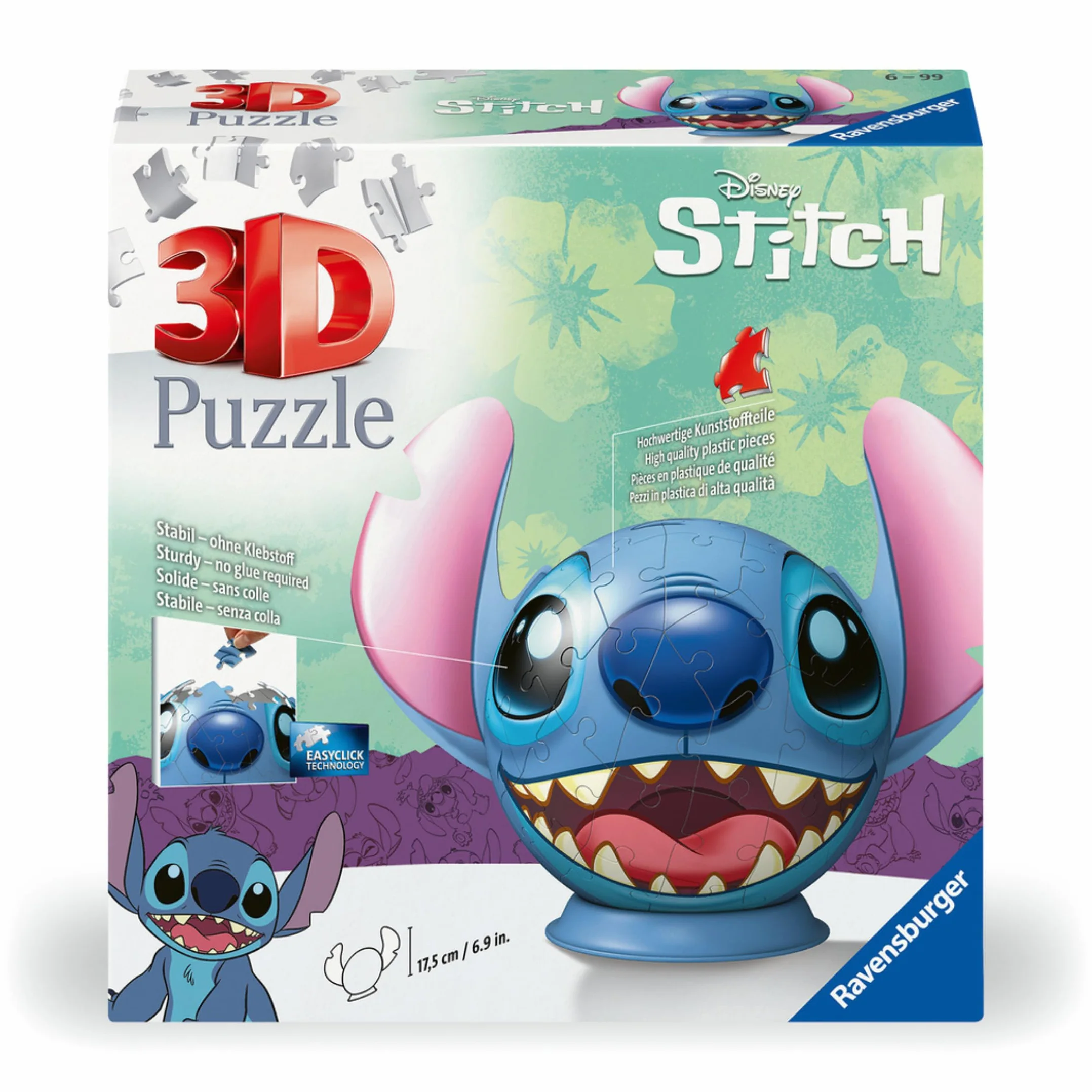 Ravensburger Puzzle 3D Niños Disney Lilo Y Stitch 77 Piezas