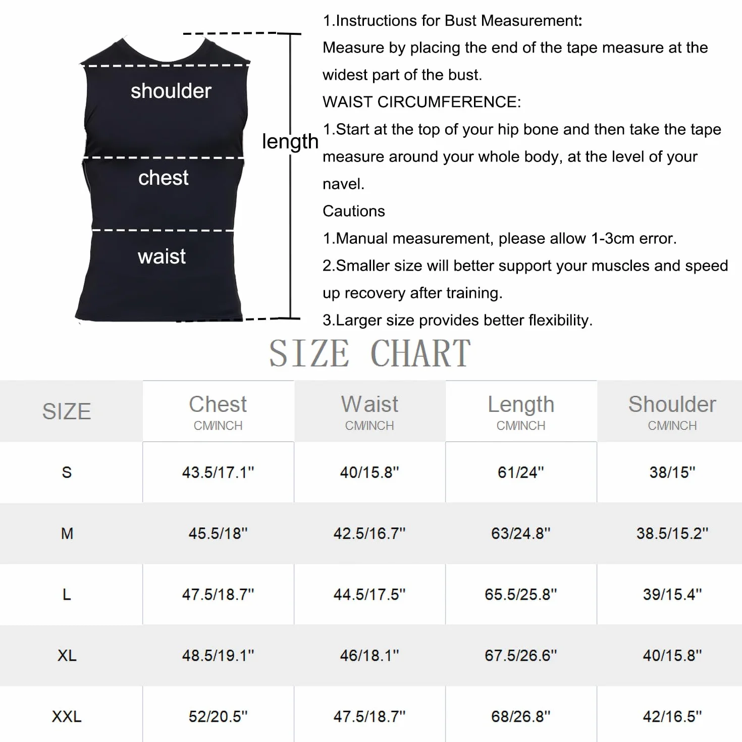 Camiseta de Compresión sin Mangas para Hombre Deportiva Transpirable Secado Rápido para Correr Jogging Fitness