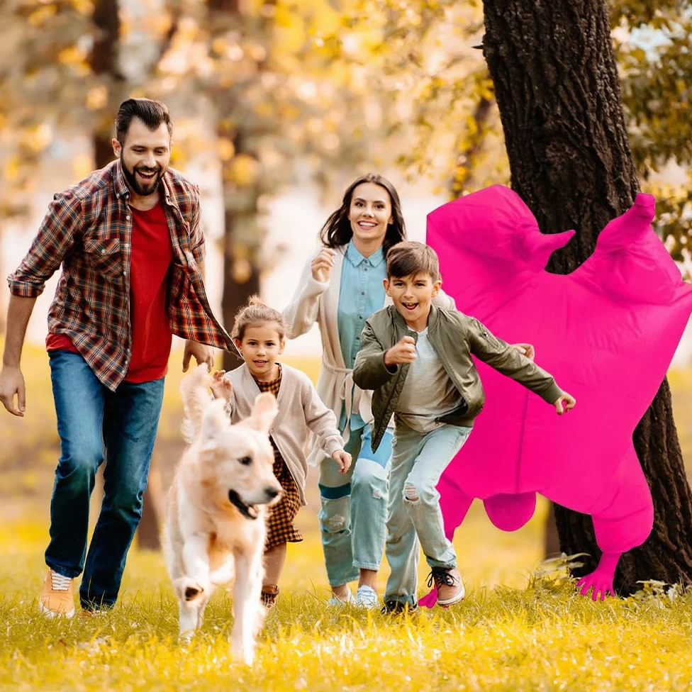 Mono inflable para adulto, disfraz de Halloween - Rosa -