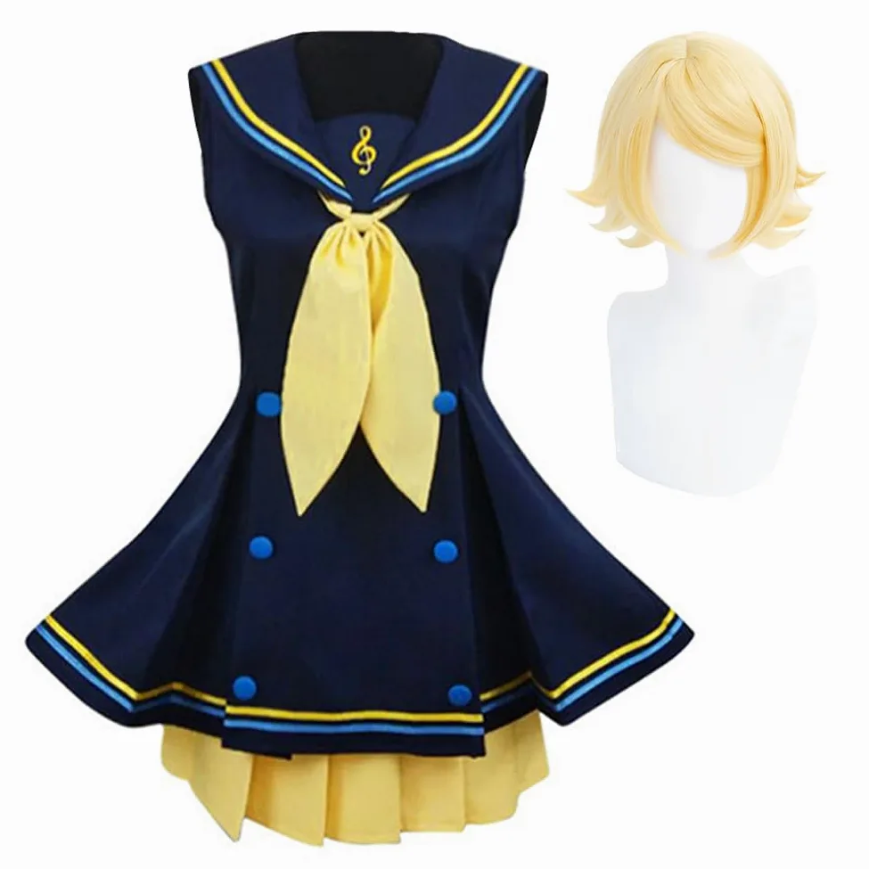 Kagamine Rin Cosplay Disfraz para mujer, disfraz de anime, cosplay, juego completo, Halloween, Navidad, fiesta, uniformes, traje