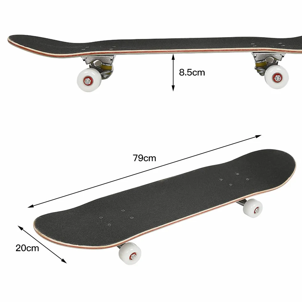 Skate Completo Monopatín Principiantes Estrellado Ruedas PU - Skateboard Niño, Monopatín Niños Patinete Rodamientos Penny Board Adulto Adolescente Joven