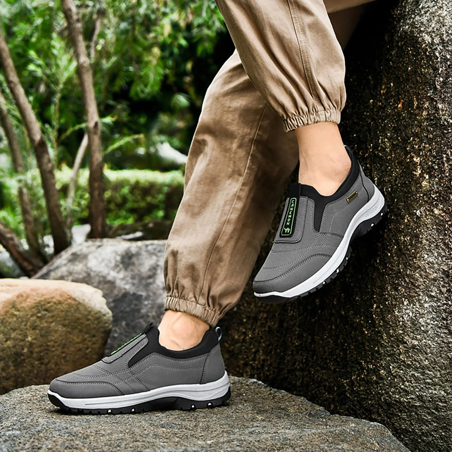 Waterproof Zapatillas de Senderismo Trekking para Hombre Antideslizantes Ortopédicos Gris 42EU