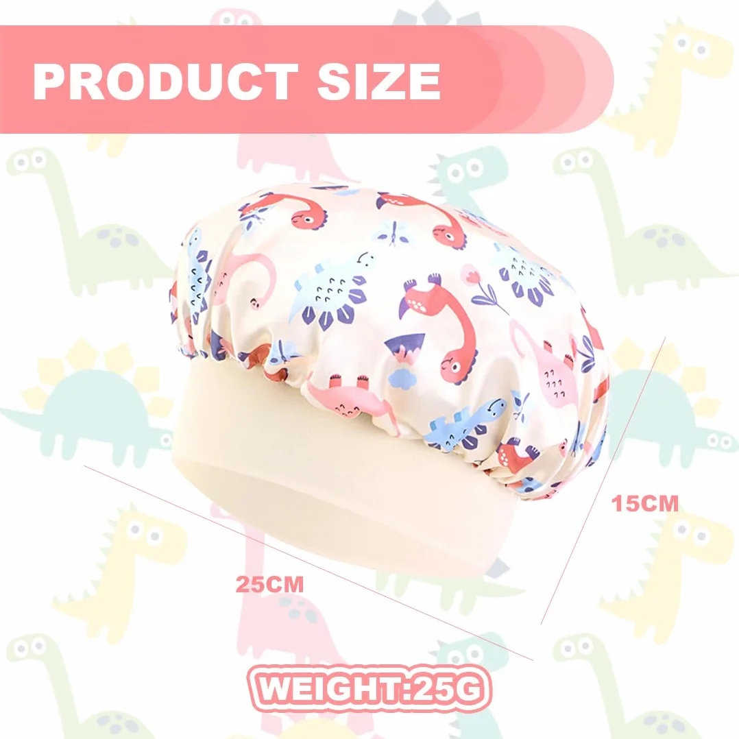 Gorro de Seda para Dormir para Niños Niñas, Gorro Satén Pelo Rizado con Banda Elástica Ancha