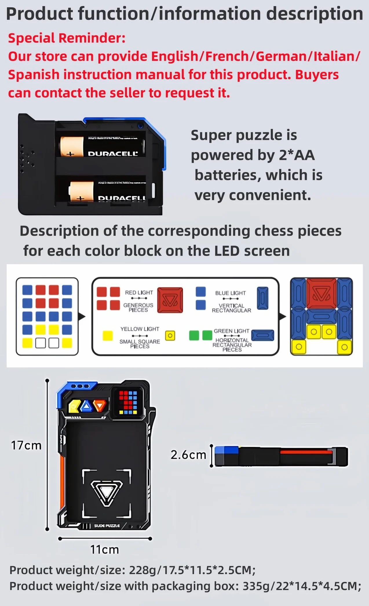 HLF Súper Máquina de Rompecabezas Apariencia del Mecha Juego Escape del Laberinto HuaRong Bloques 520 Niveles Inducción Automática Diseño Magnético Puzzle lógico Juguetes de Regalo para niños (Black)