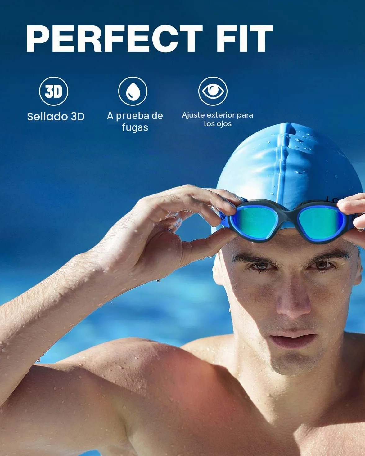 ZIONOR G1 Gafas de natación polarizadas anti niebla anti UV