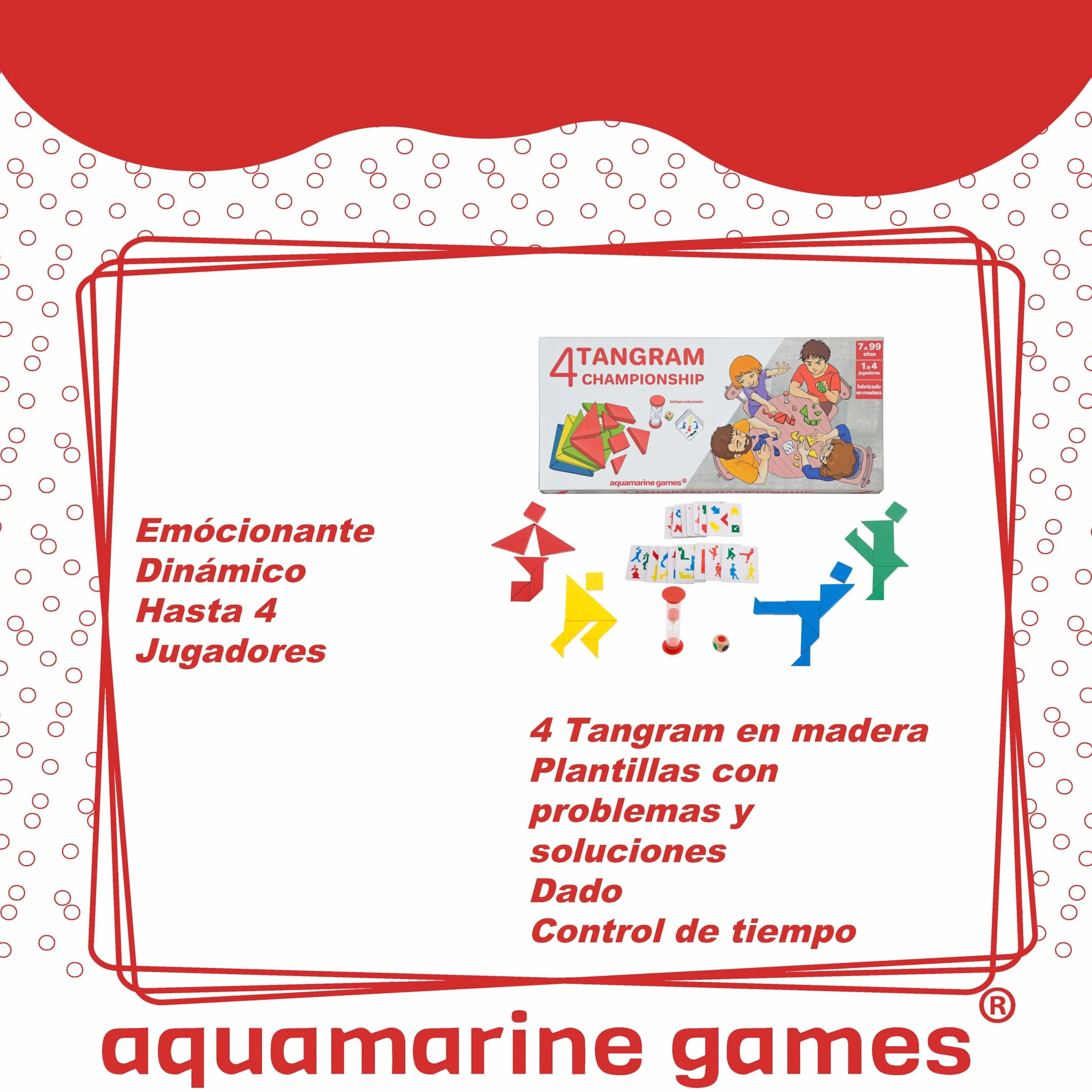 Aquamarine Games - Tangram - 4 Tangram Championship FSC100% (CP039)