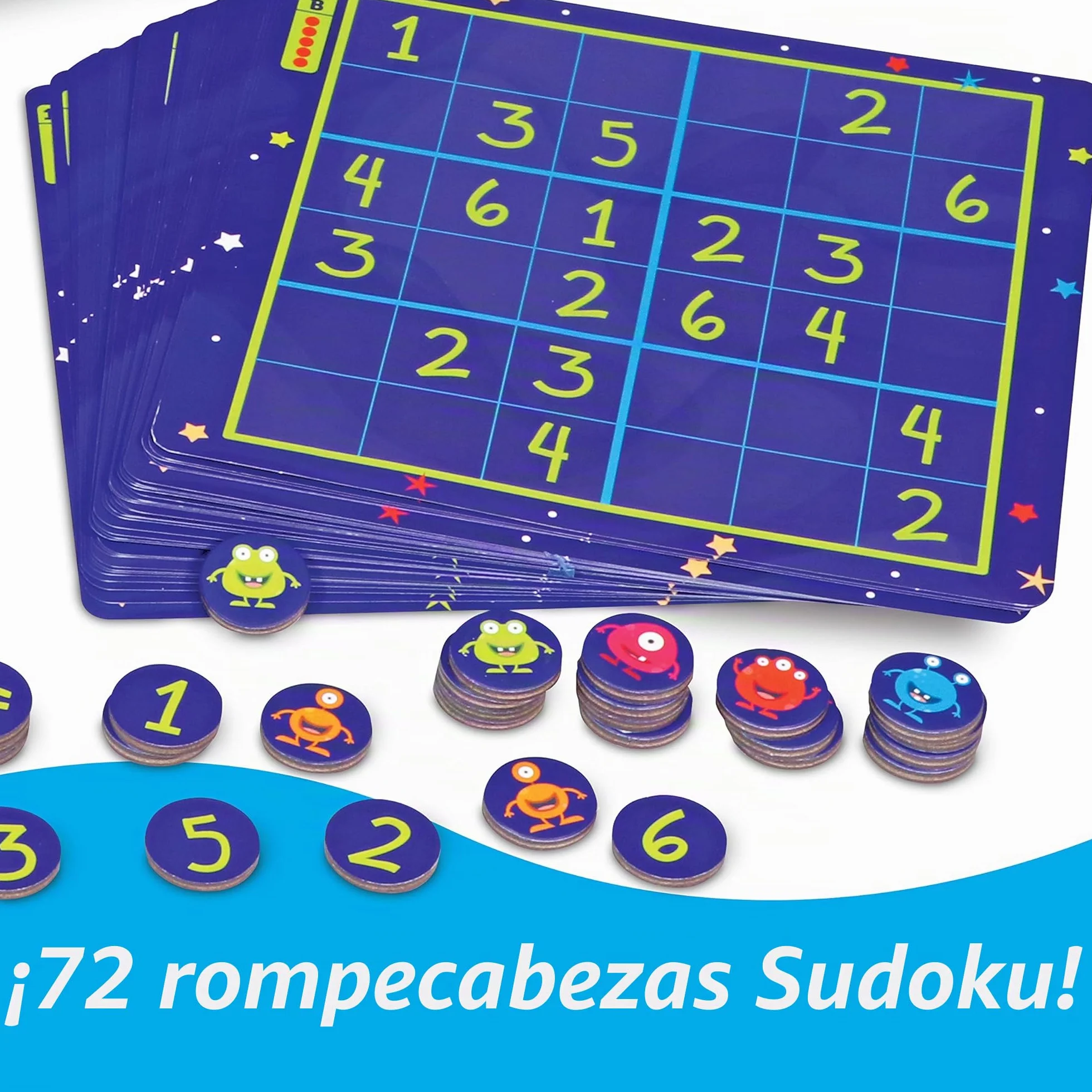 Learning Resources Sudoku Espacial Magnético Juego Educativo Lógica Matemáticas 72 Fichas 4 Años