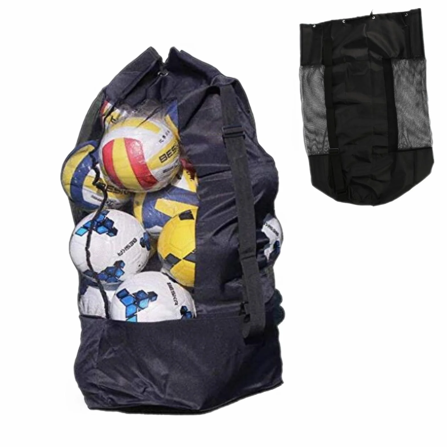 Bolsa de red porta balones de gran capacidad impermeable 15-20 bolas fútbol baloncesto