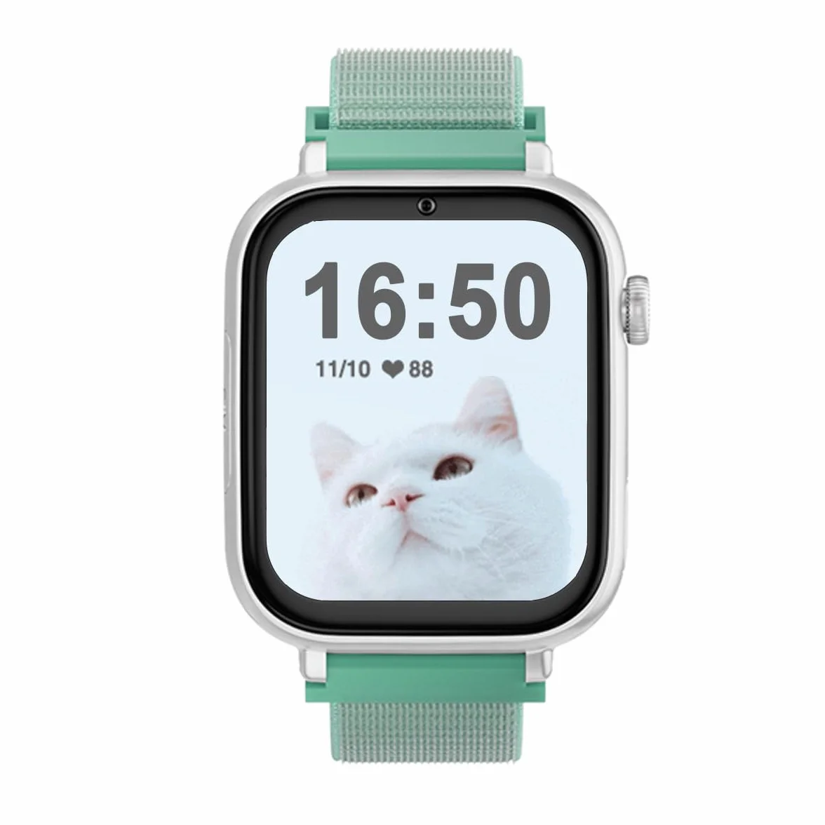 SaveFamily SaveWatch Plus 4G Reloj Inteligente Niño GPS Llamada Vídeo Bluetooth SIM Incluida Esfera Blanca Correa Verde