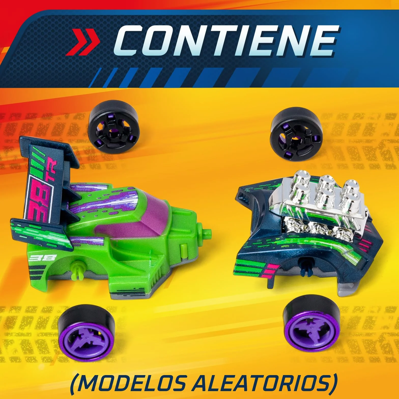 T-Racers Mix ´N Race 3 Pack – Pack de 3 Coches coleccionables. Coches Desmontables por Dos Partes y con Piezas Intercambiables. Pack 11/12
