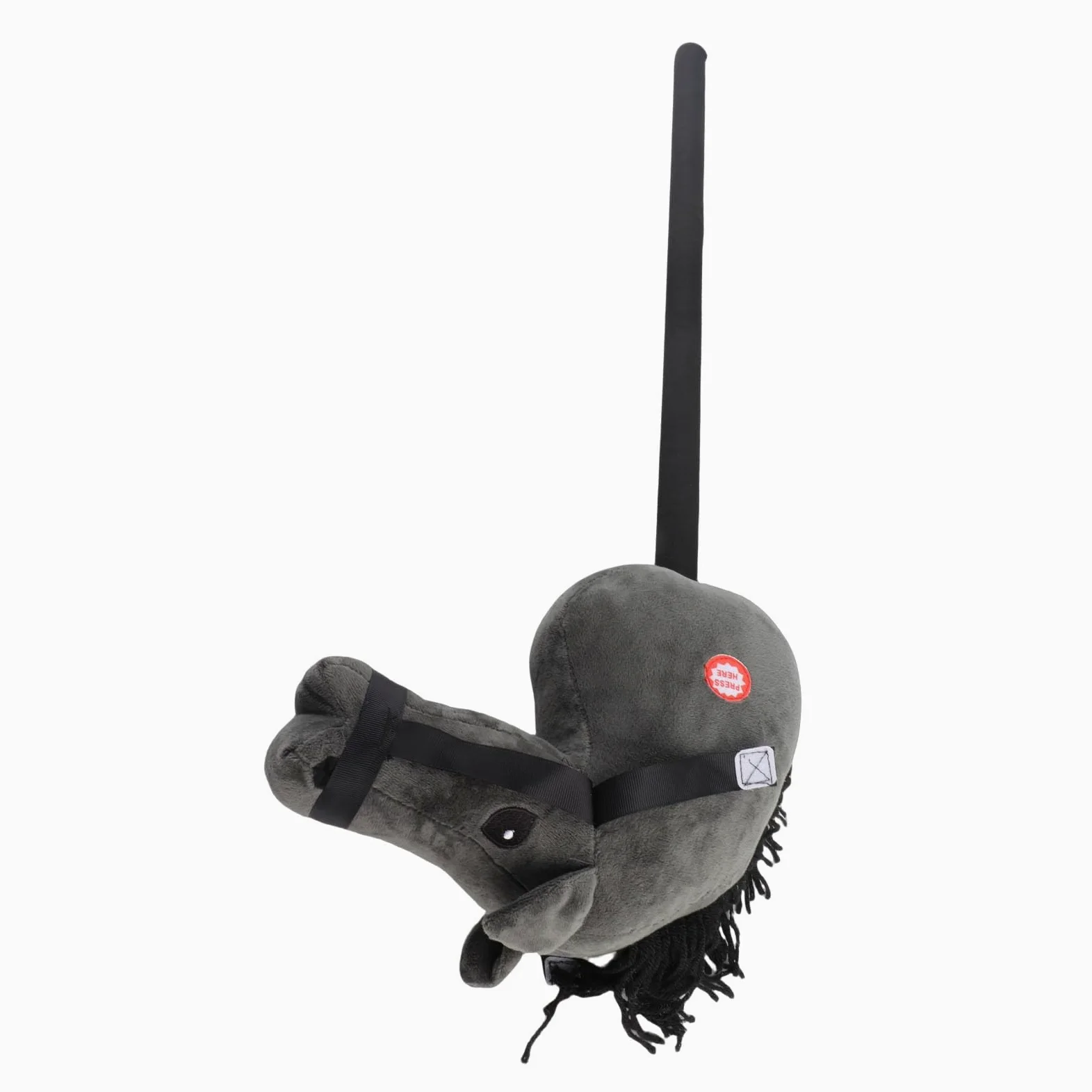 aqxreight Juguete de Palo de Caballo de 70 Cm con Sonido Juguete de Cabeza de Caballo de Felpa Suave para Niños, Sonidos de Galope y Relincho, de Peluche de Piel Sintética Marrón para Niños