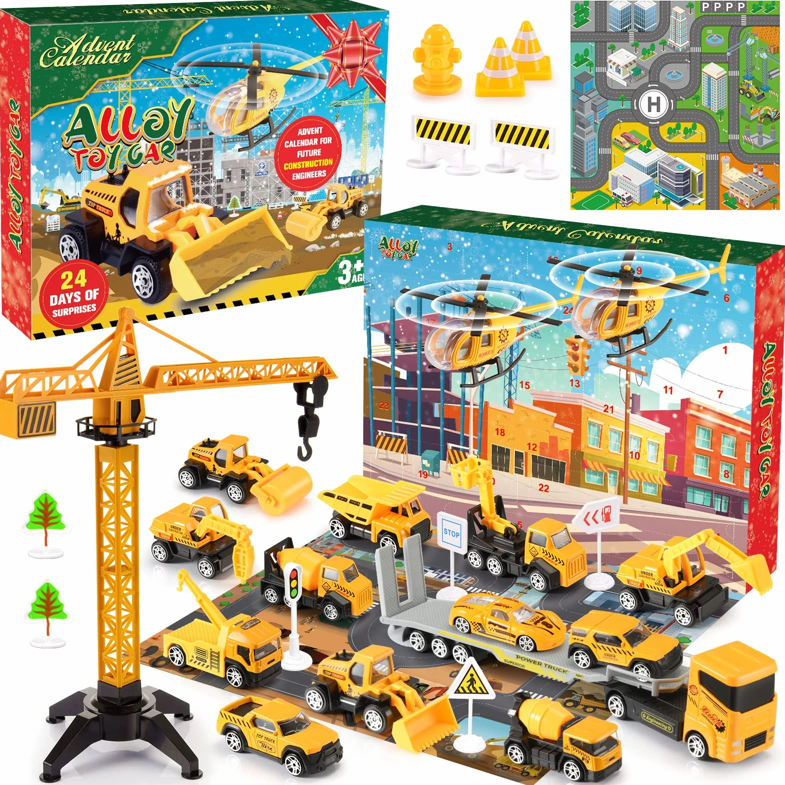 Calendario Adviento Coches 2025, Juguetes Niños 1 2 3 4 5 6 Años Juguetes de Coches Regalo Niño 1 2 3 4 5 6 Años Regalos Cumpleaños Niñas 1-6 Años Juegos Para Niñas De 1-6 Años Calendario Niños