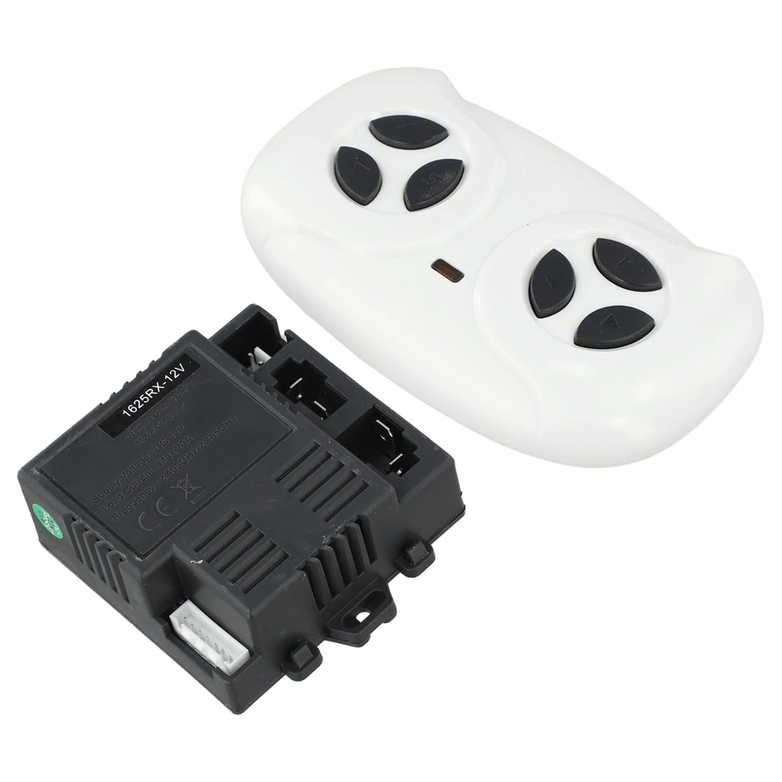 JR1625RX - Juego de receptor de 12 V y control remoto de 2.4 G para autos eléctricos de juguete, repuesto compatible con vehículos eléctricos y juguetes de control remoto (juego completo)