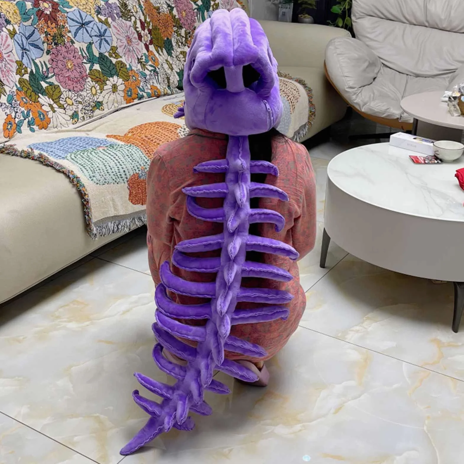Disfraz de dinosaurio esqueleto, trajes de vestir con sonido, ropa de cosplay de vacaciones, para actuaciones en escenario, creadores de contenido, eventos temáticos, convenciones, cómics, casa