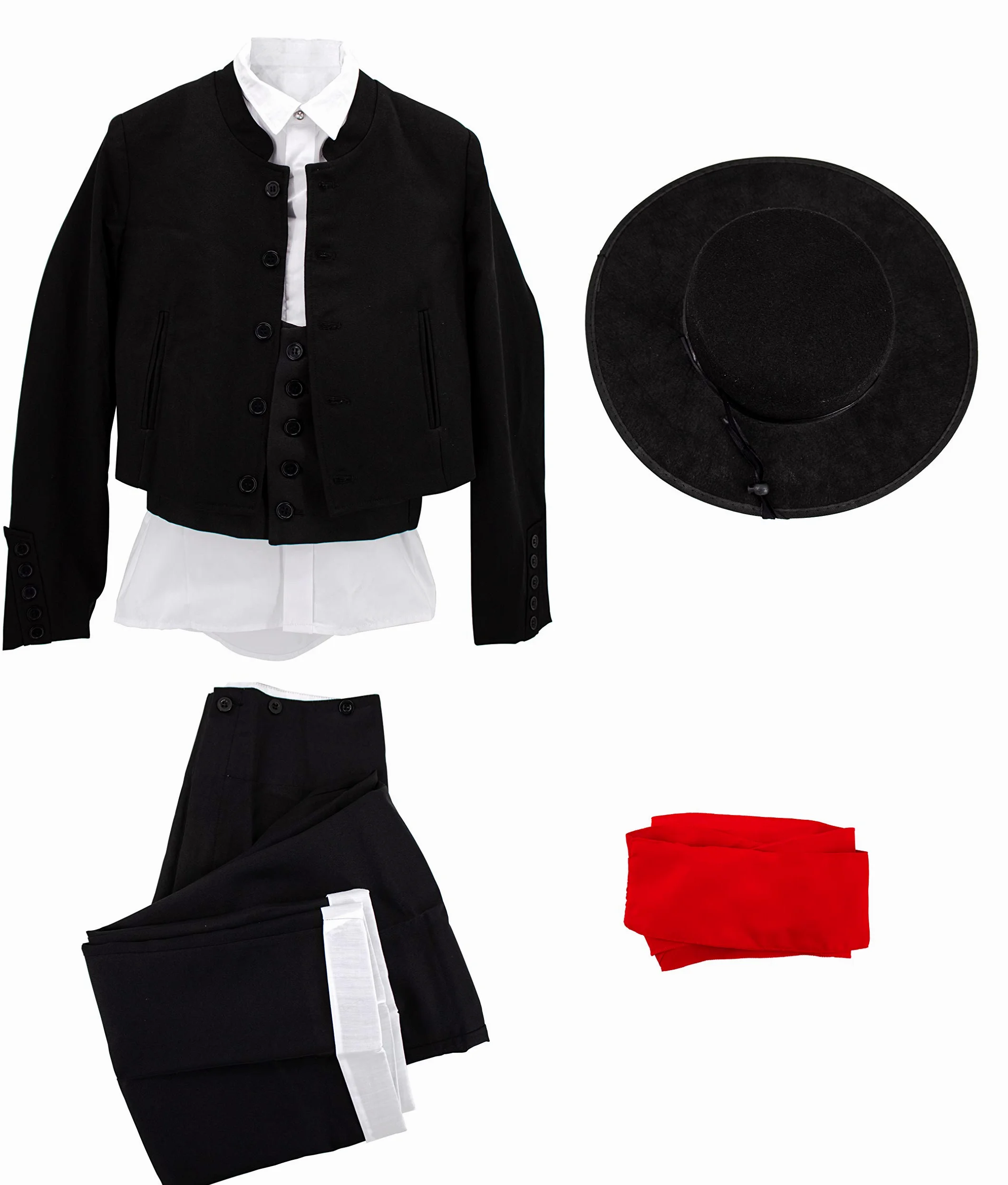 Gojoy shop- Traje Corto Flamenco Disfraz Cordobés para Hombre para Ferias, Romerías y Cruces de Mayo, Contiene Sombrero, Chaqueta, Chaleco, Camisa, Pantalón y Faja. 6 Tallas Diferentes. (L)