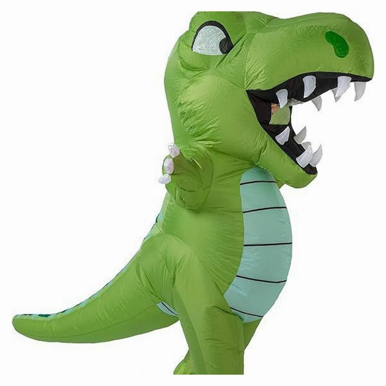 Generisch 2025 Disfraz de dinosaurio inflable para adultos y niños, Halloween, cosplay, fiesta, mono, traje de dinosaurio de cuerpo entero, disfraz de carnaval de Doflamingo Cosplay