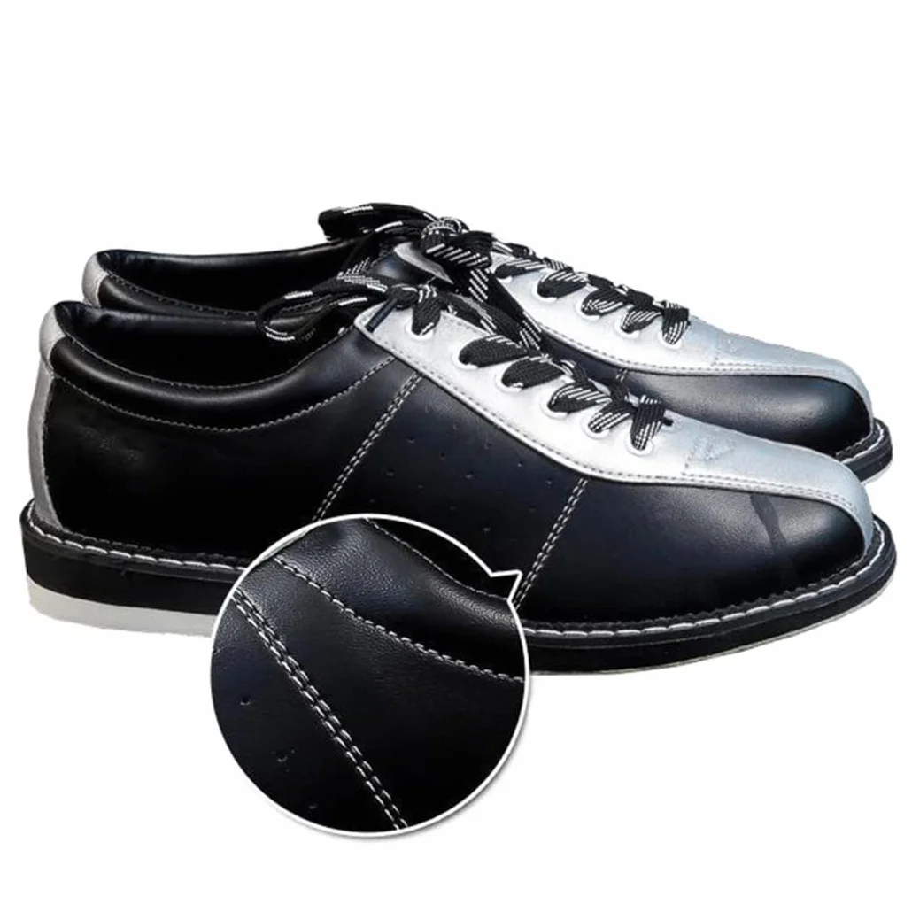 Zapatos De Bolos para Hombres Cuero Antideslizantes Transpirable