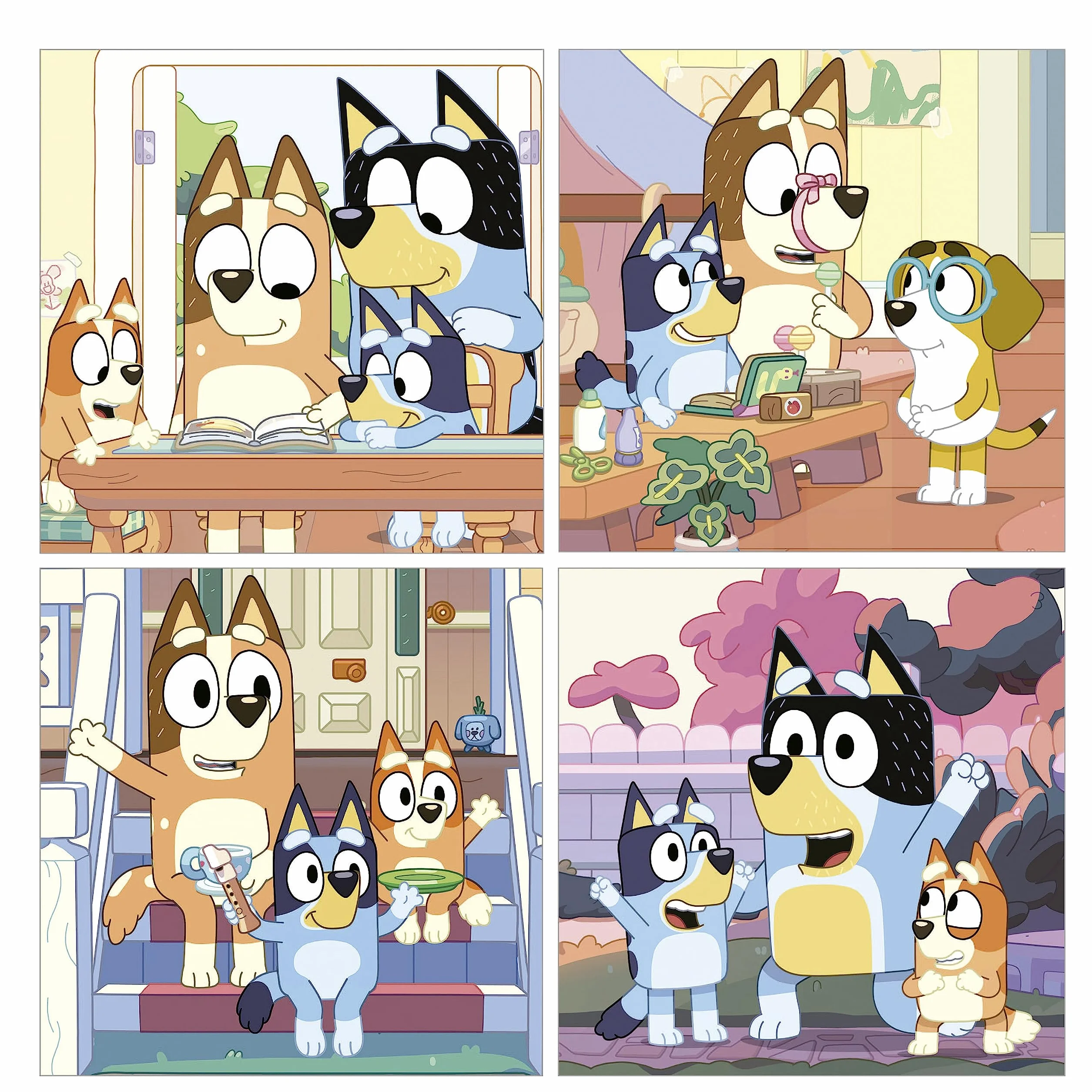 Educa - Set de Cuatro Puzzles progresivos de 12 a 25 Piezas con los Personajes de Bluey | Presentados en una magnífica Maleta para Poder guardarlos. Recomendados a Partir de 3 años (19830)