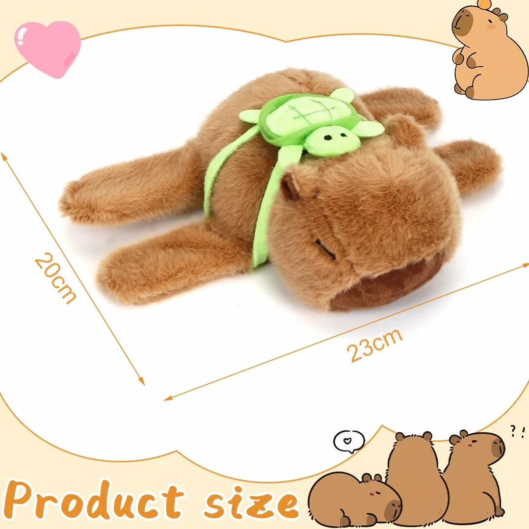 Pulsera Capybara Slap Snap de Peluche con Mochila Tortuga Regalo Niñas Niños