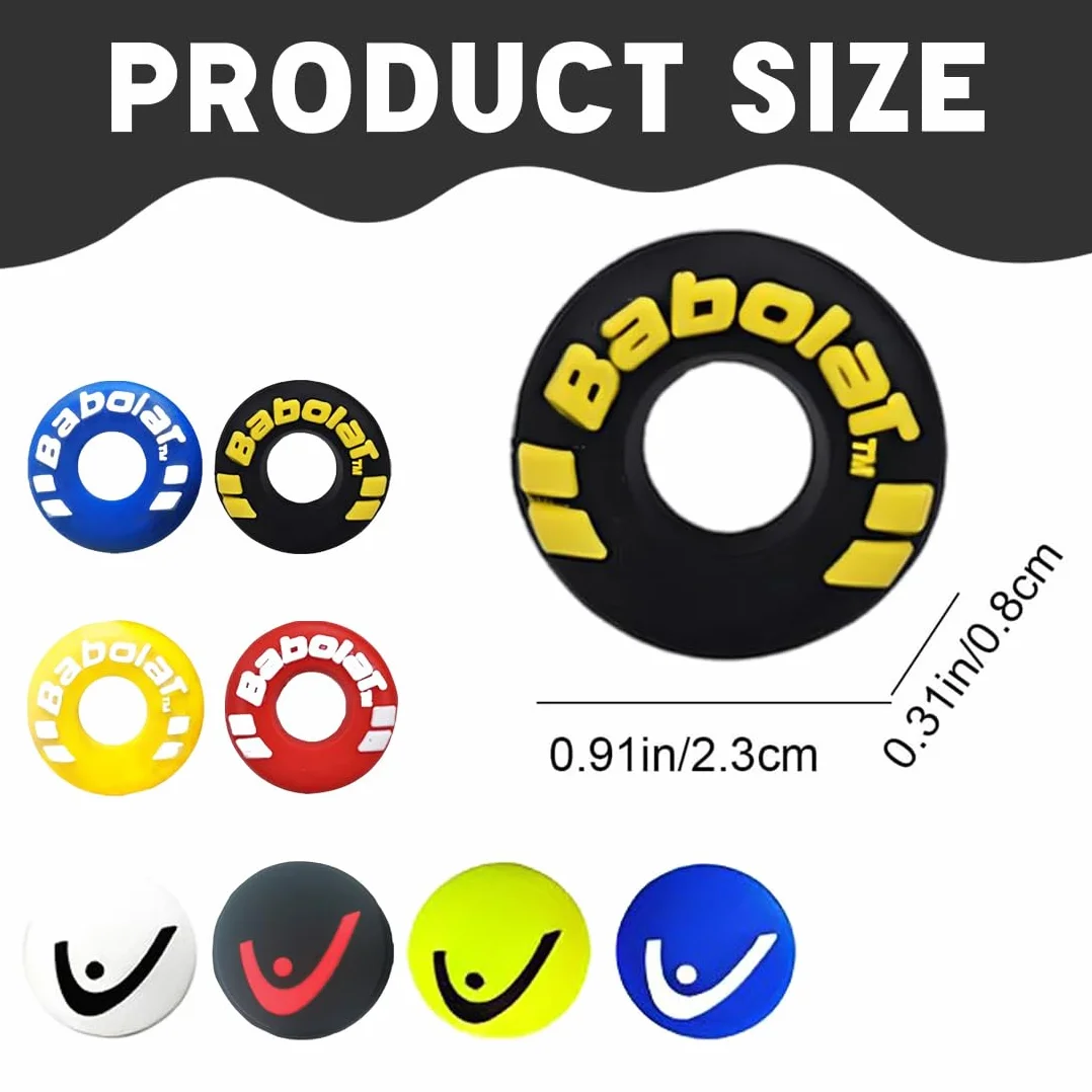 SULIUDAJI 8 Piezas Amortiguador Raqueta Tenis Silicona Antivibrador Accesorios Tenis Bádminton Squash