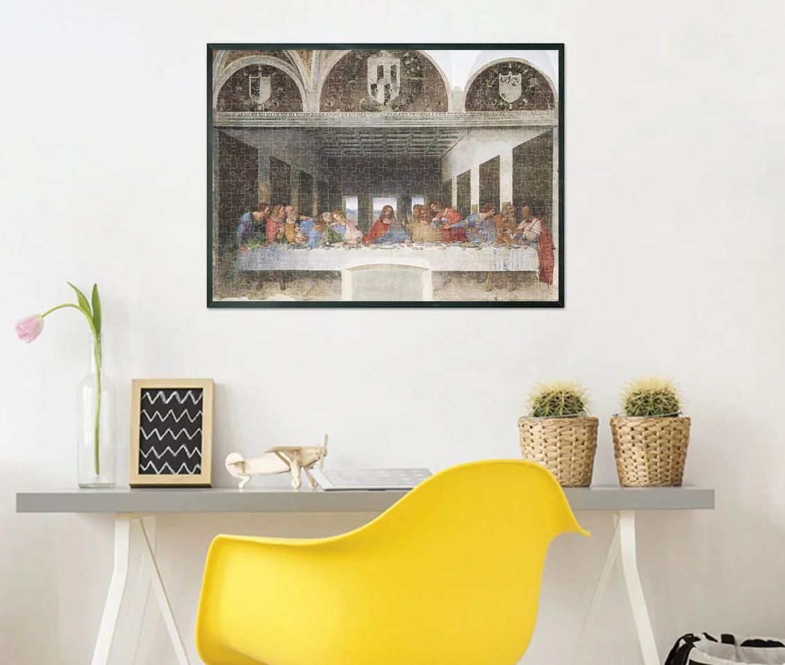 Clementoni - Puzzle de 1000 Piezas Grandes Museos, diseño Leonardo: La Última Cena (314478), 10+