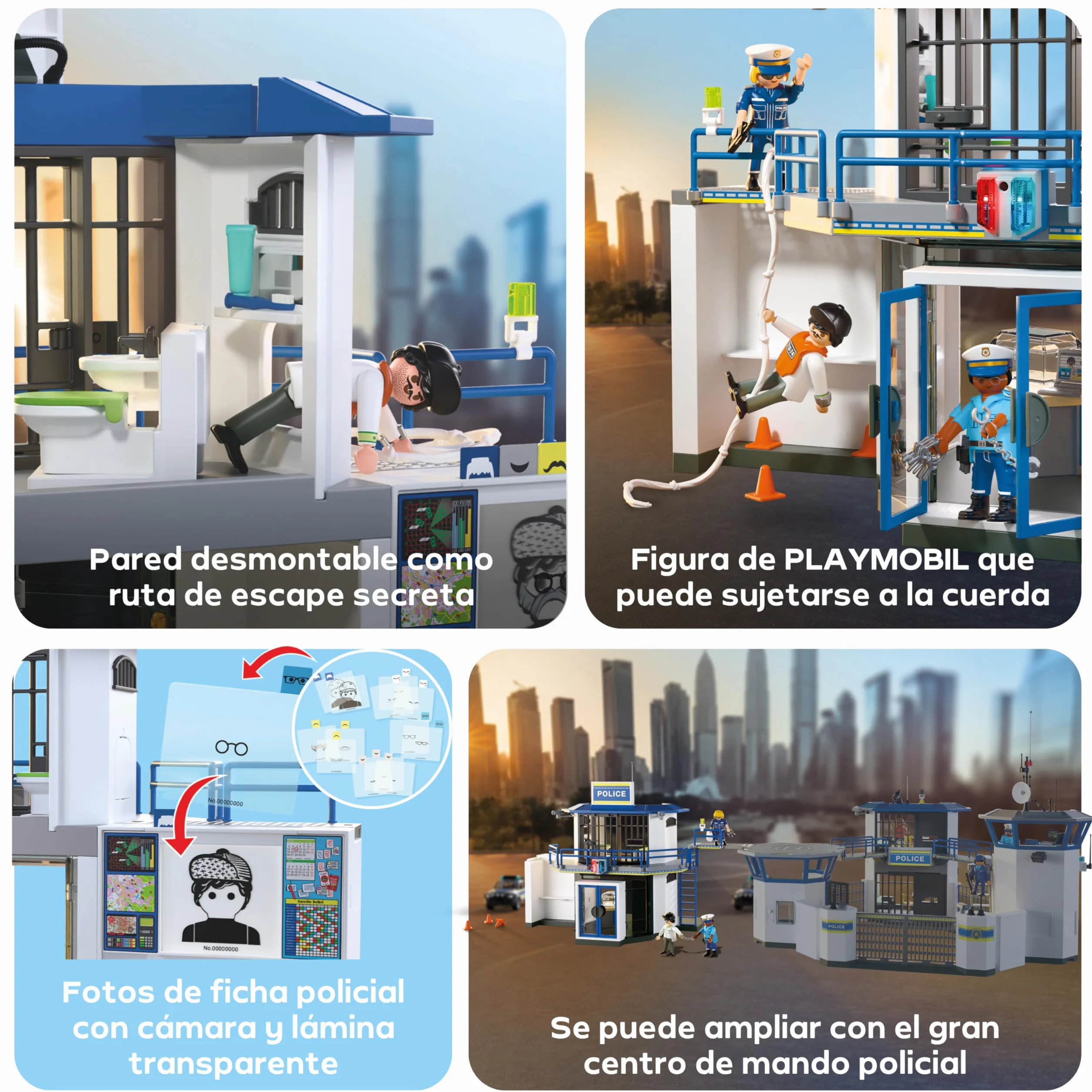 PLAYMOBIL Comisaría Sala Investigación 71874 Juguete Policial +4 Años