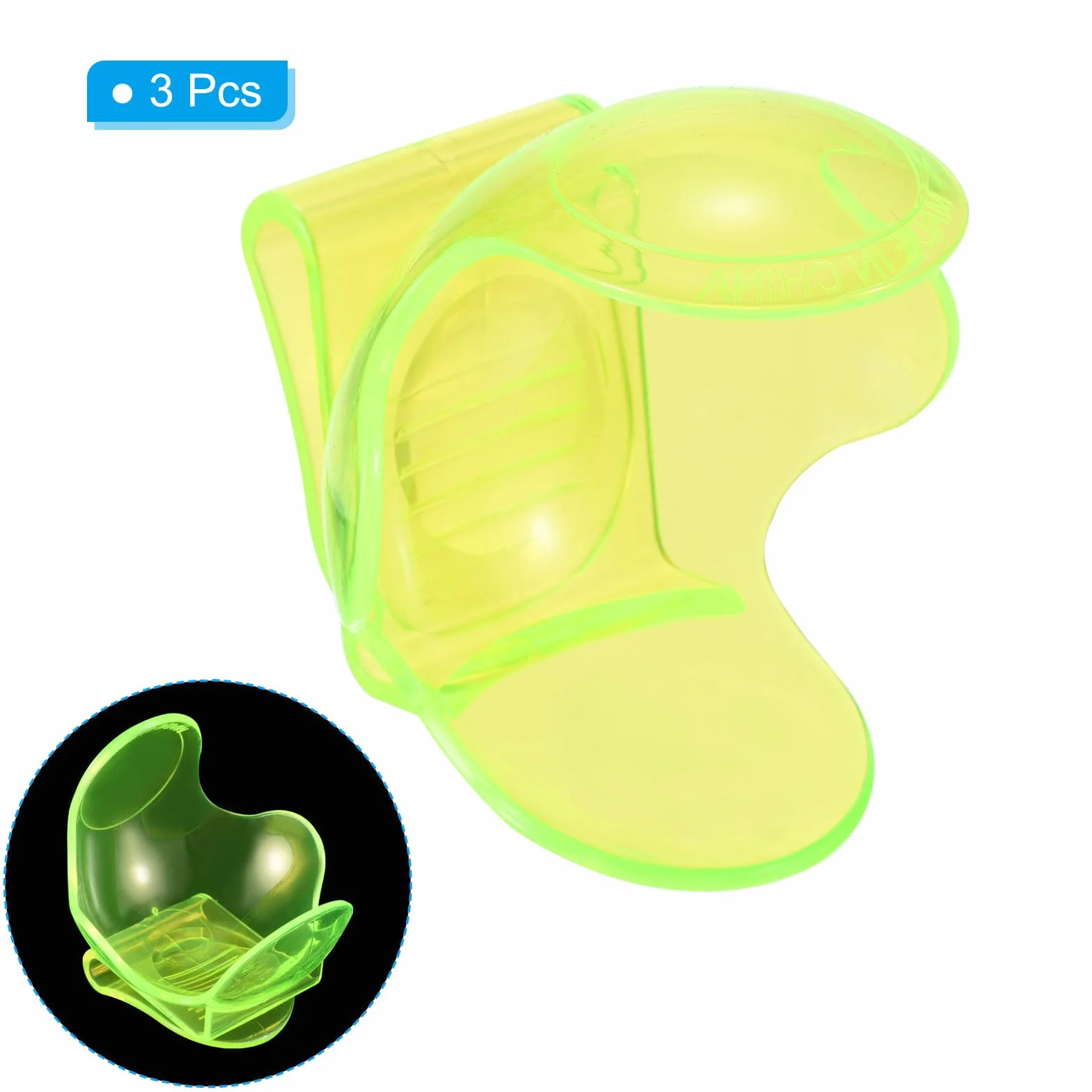 PATIKIL Clip de Cintura para Pelotas de Tenis, Pack de 3, ABS, Amarillo Fluorescente
