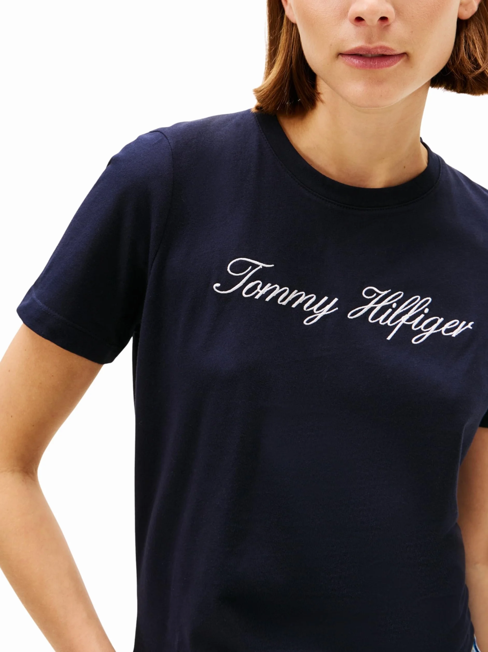 Tommy Hilfiger Camiseta Manga Corta Mujer Cuello Redondo
