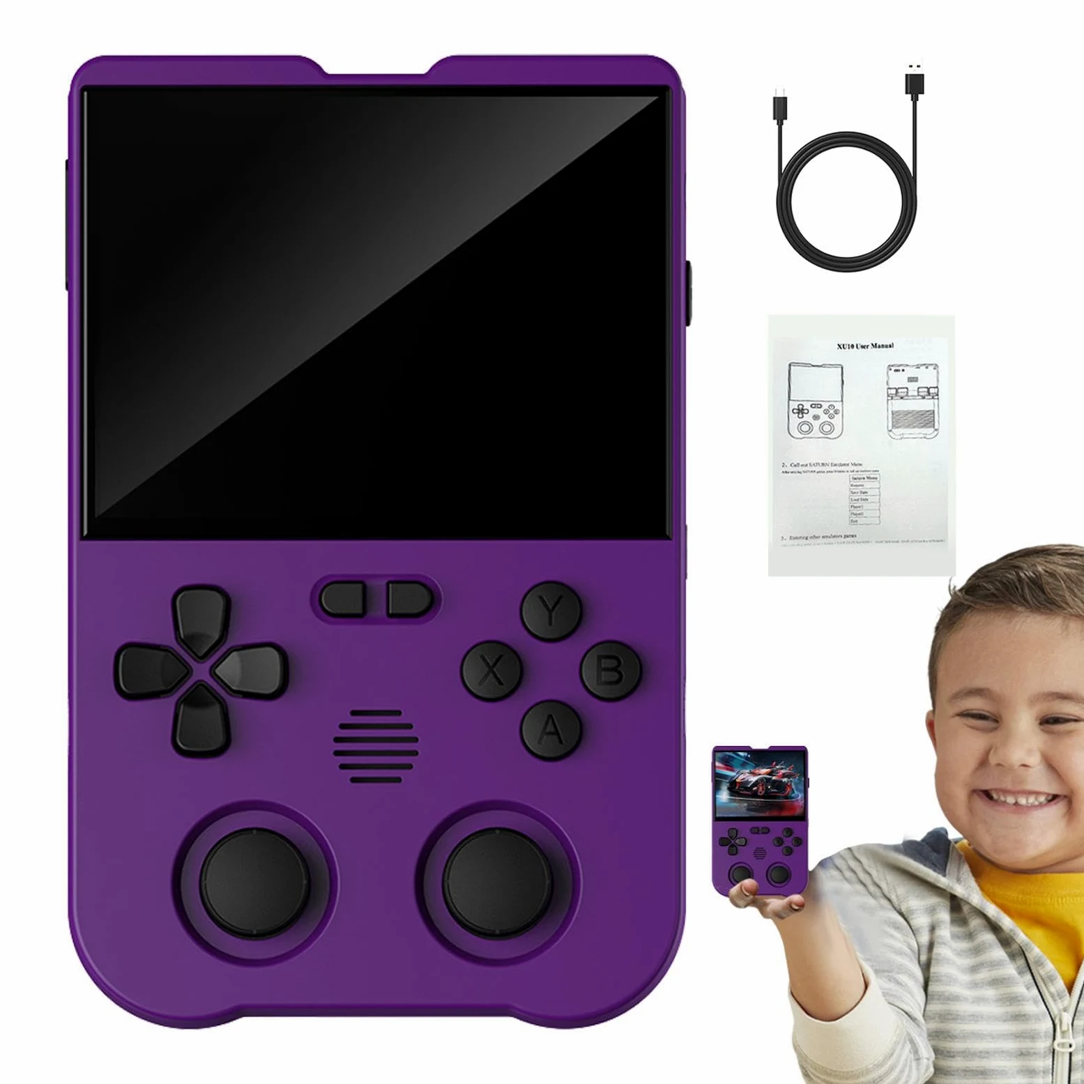 Handheld Retro | Consola de Juegos Retro con batería de 3000 mAh: Consola | de Videojuegos, Pantalla táctil de 3.5 Pulgadas, Consolas de Juegos, admite múltiples emuladores