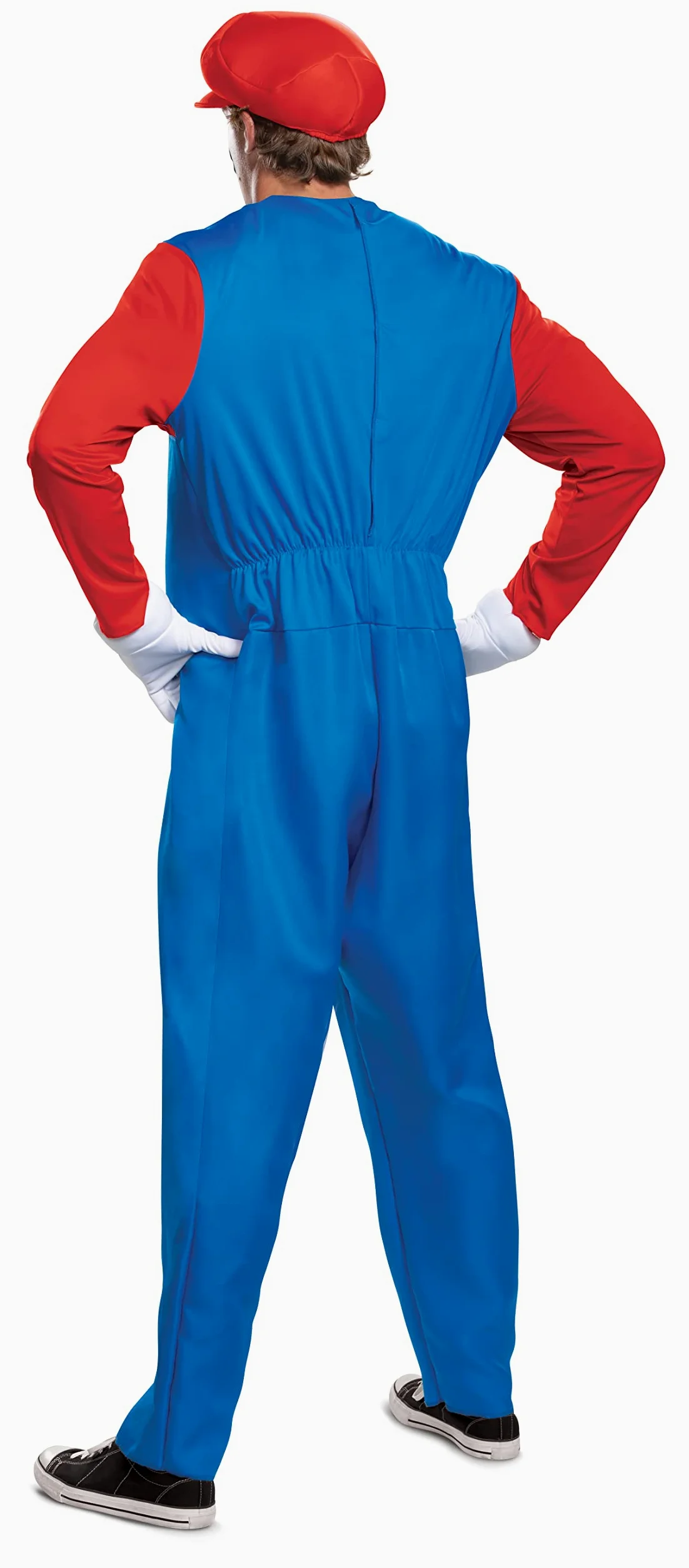 DISGUISE Official Nintendo Deluxe Super Mario Costume Adult Includes Mario Hat and Gloves, Halloween Costume for Adults Fancy Dress Up Outfit for Men