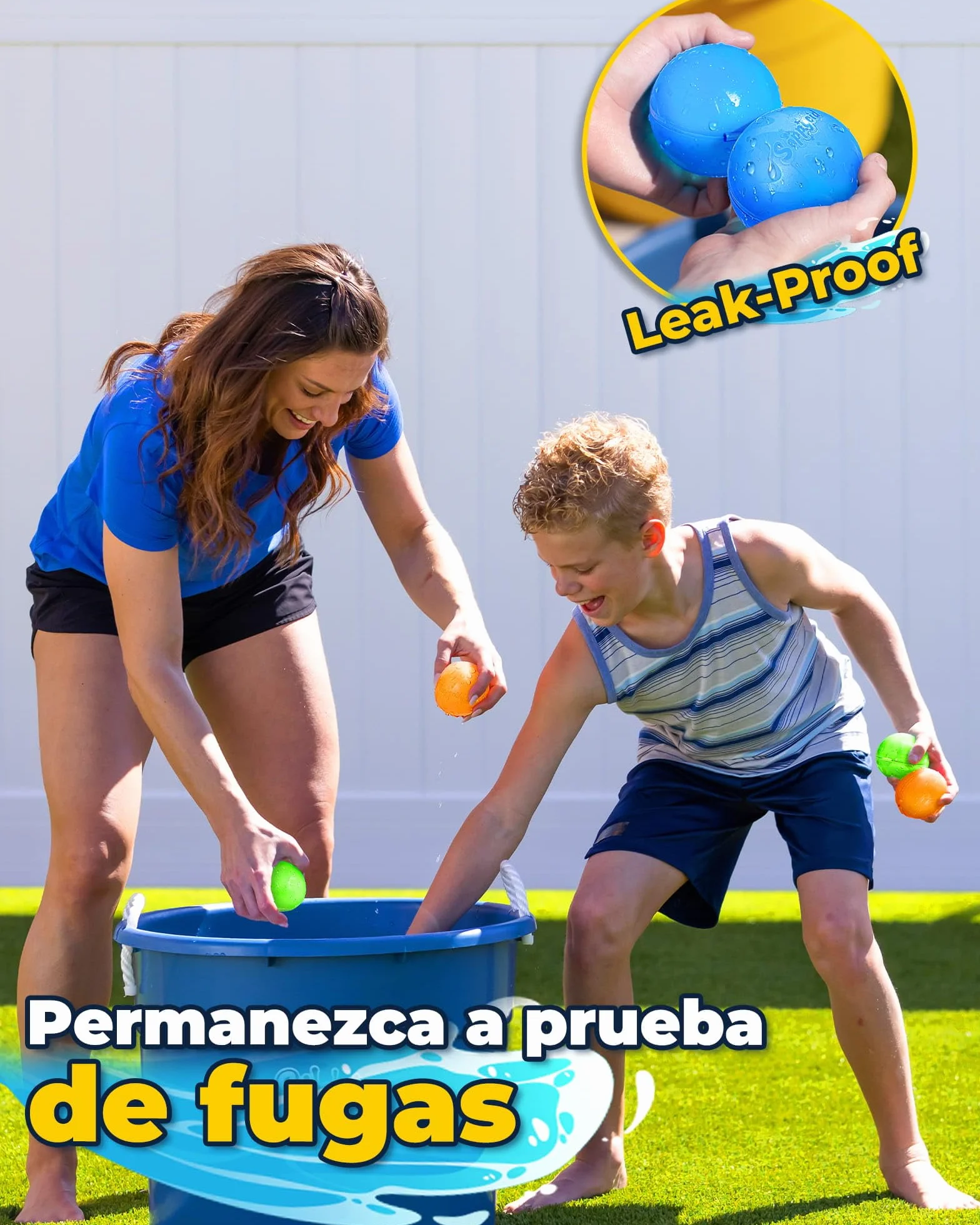 Globos de Agua Reutilizables 6 Piezas Recargables Autosellante Llenado Rápido para Niños Adultos Juguetes de Verano Exteriores
