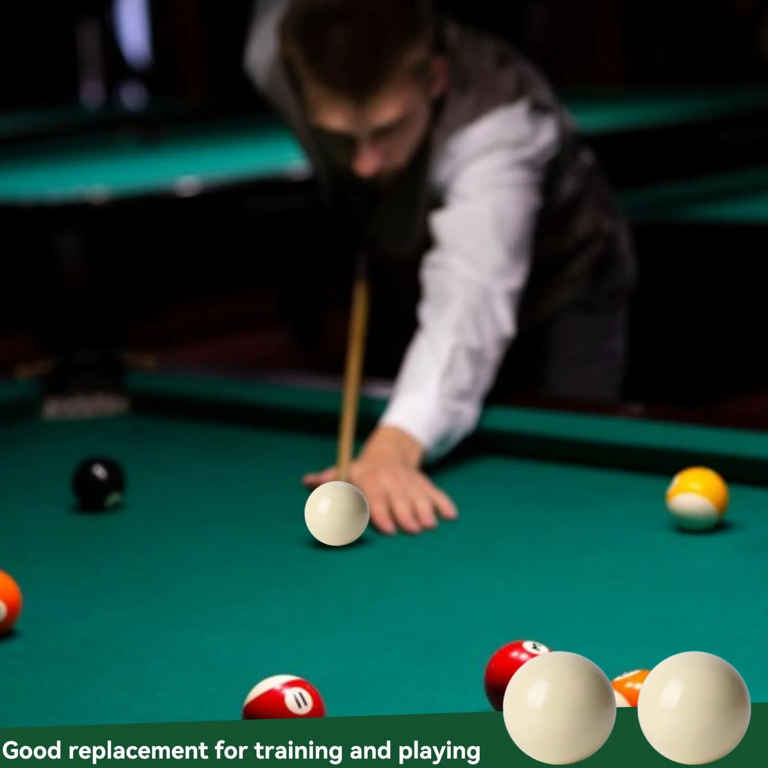 Bola Blanca de Billar Snooker 2 Piezas 5,72cm Resina Estándar para Entrenamiento