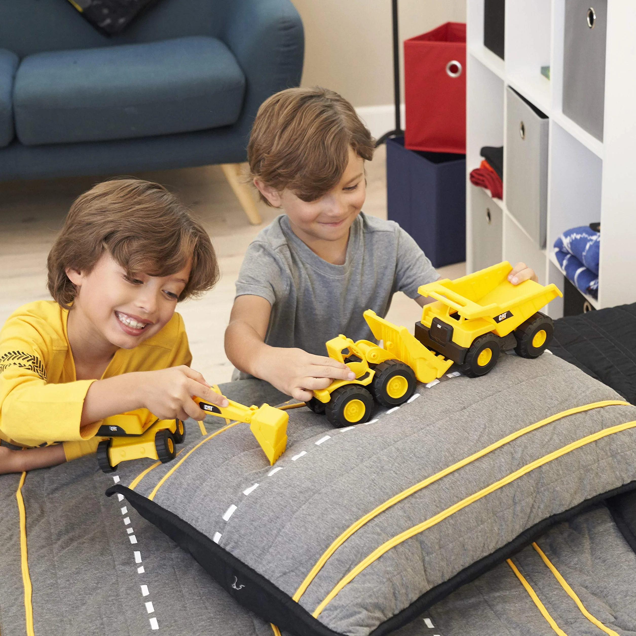 CatToysOfficial Set de Vehículos de Construcción de Juguete | Camión Volquete, Pala Cargadora, Excavadora | Partes Articuladas | Cat Toy Regalos y Juguetes para Niños de 3 Años o Más