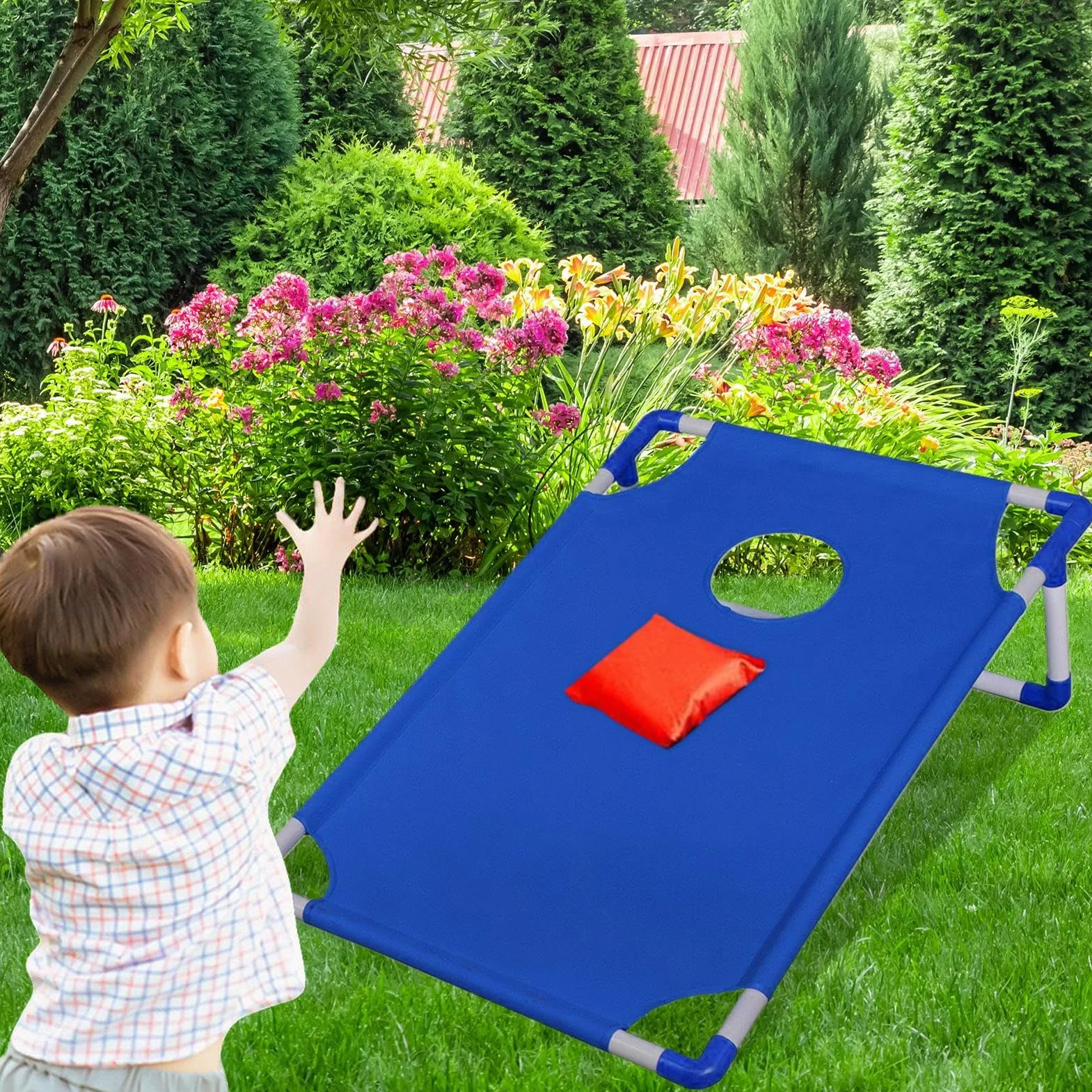 Juego De Cornhole Para - Juego De Palets Compacto Exterior | Divertido Juguete para Niños y Niña Cumpleaños Césped Jardín Trasero Playa Fiesta Interior
