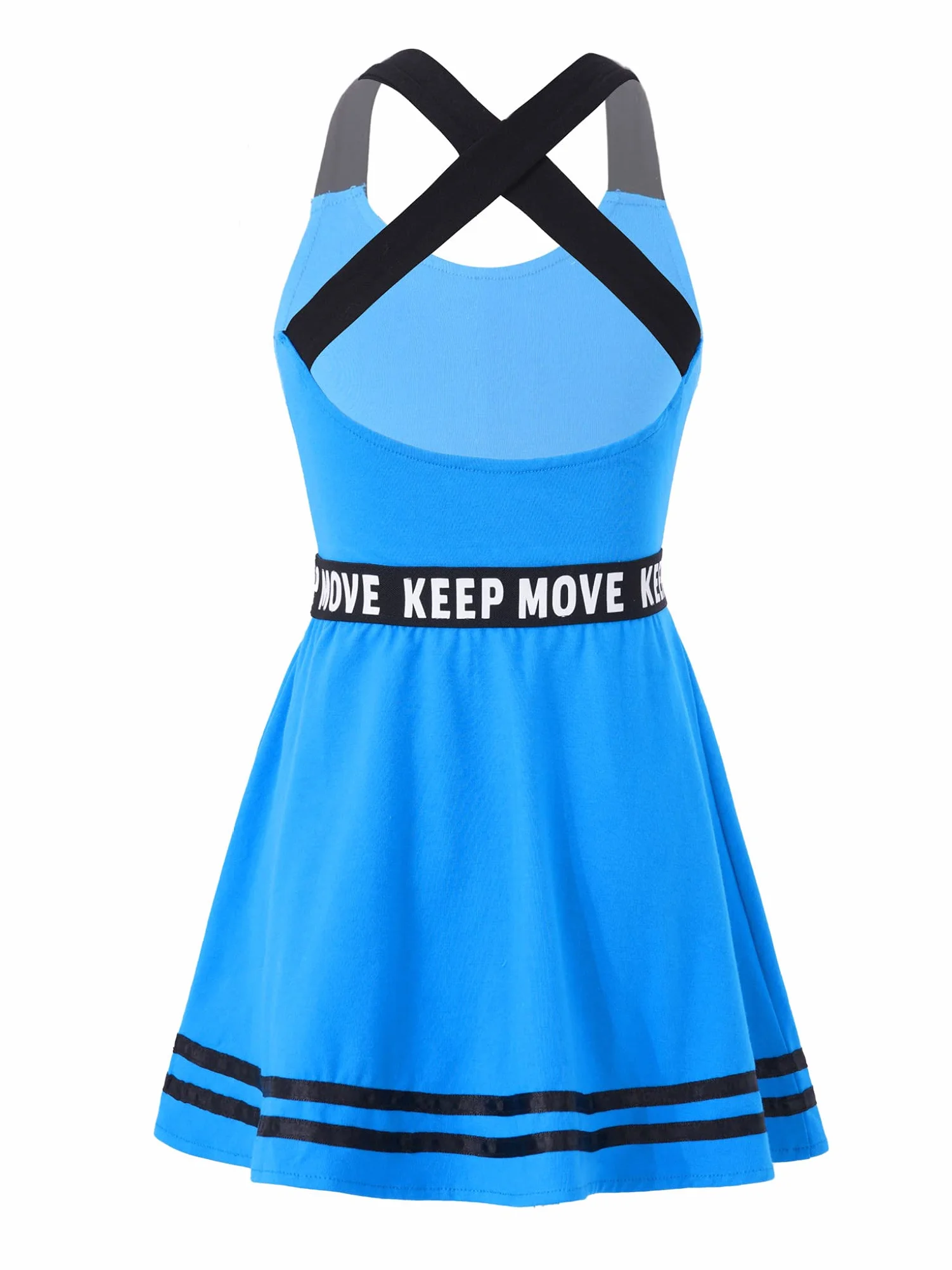 Vestido de tenis niña sin mangas espalda cruzada chaleco falda golf fitness entrenamiento
