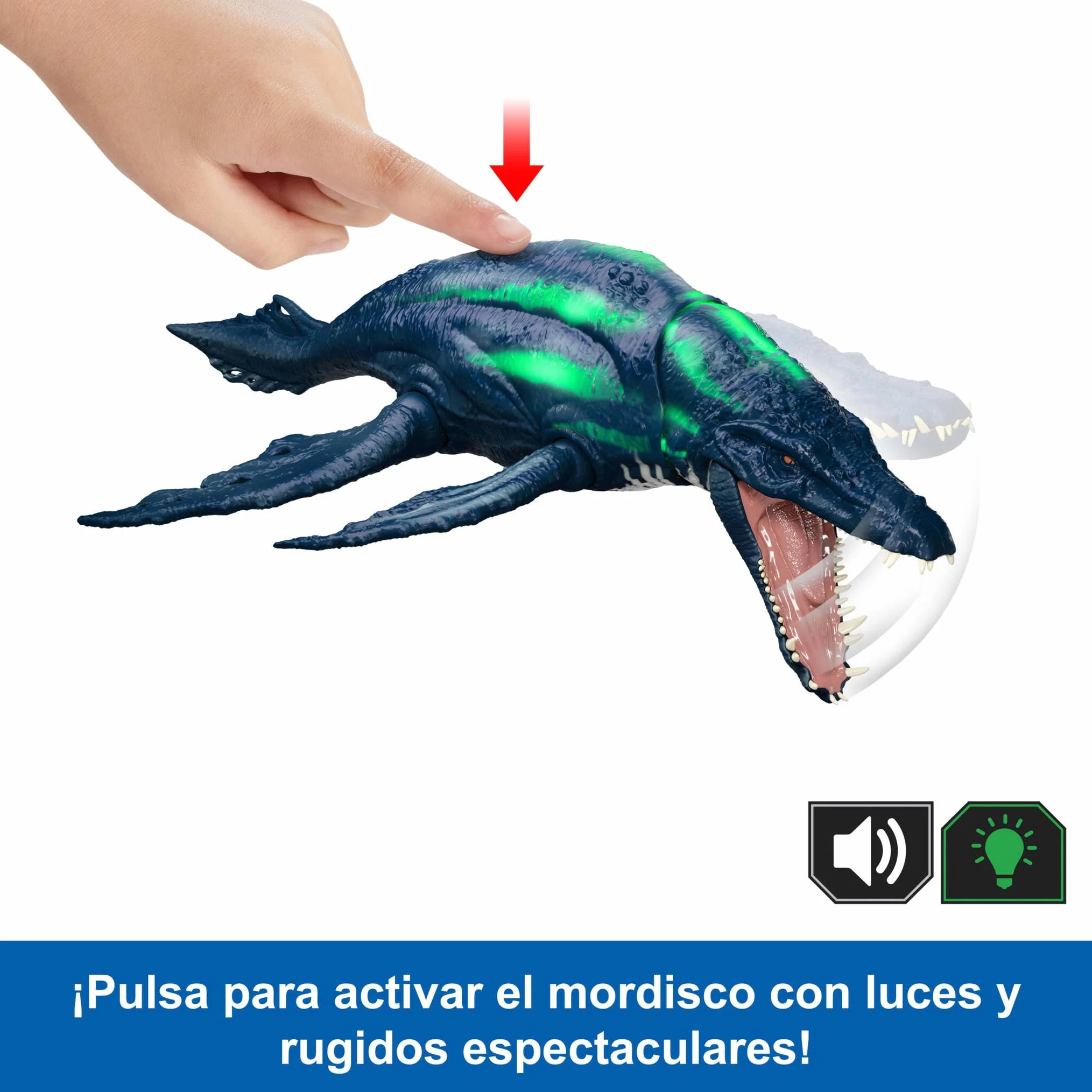 Mattel Jurassic World Rugido Salvaje Figuras de Dinosaurio Ataque Mordisco Sonido Juguete Articulado Juego Digital JKL79